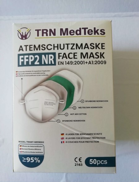 Official image of Particle filter mask ; TRN MedTeks Face Mask ; TRNMT published by OECD 3