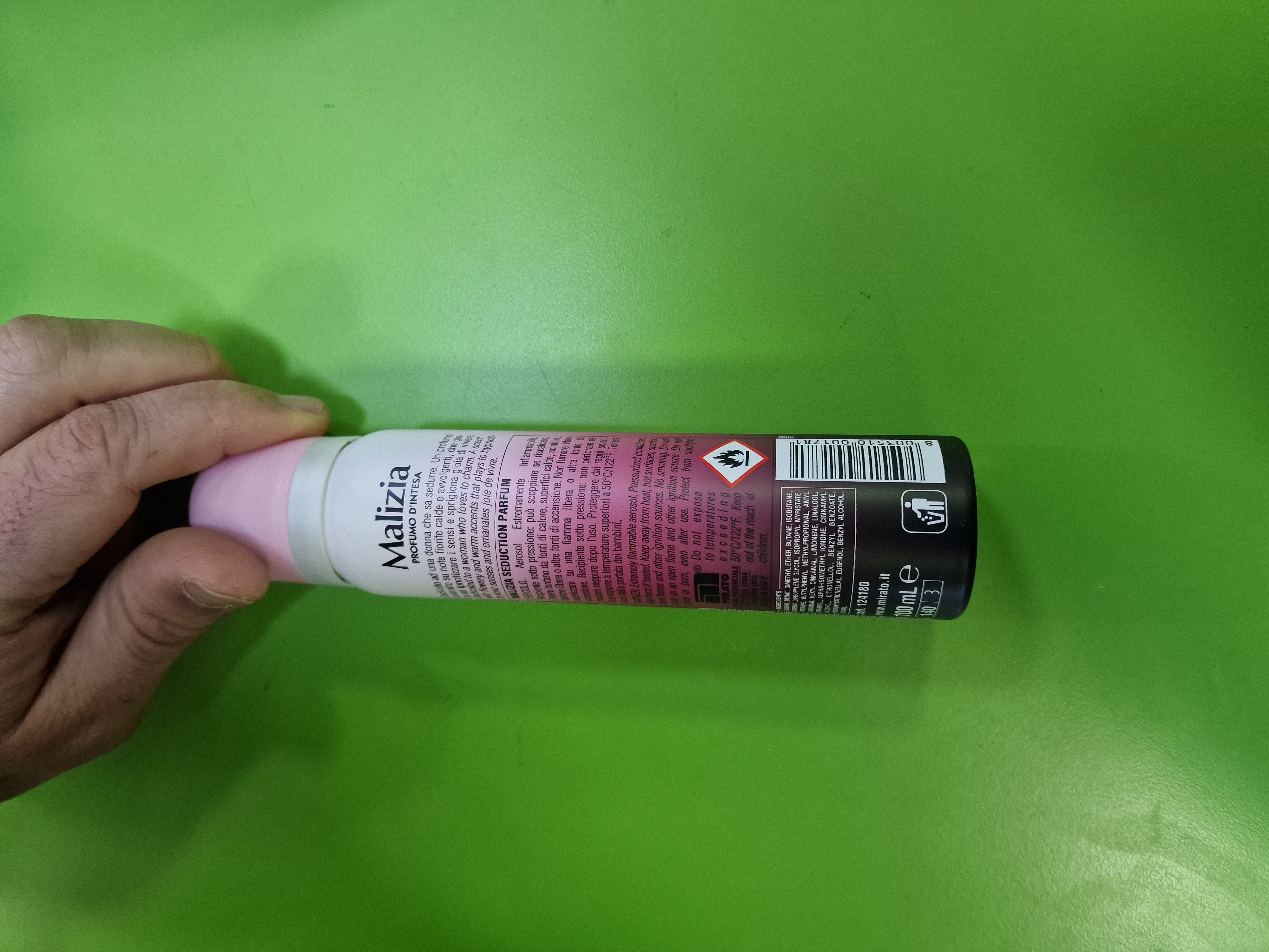 Official image of Deodorant spray ; MALIZIA ; Malizia profumo d'intesa published by OECD 2