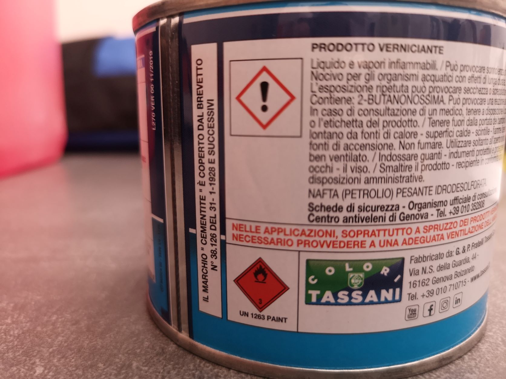 Official image of Paint ; Tassani ; Cementite published by OECD 4