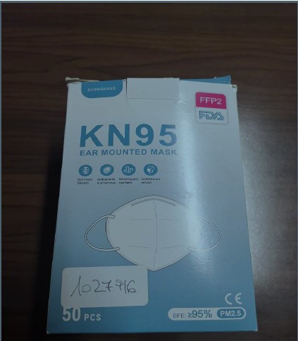 Official image of Particle filter mask ; ZHONGKANG ; KN 95 - EAR MOUNTED MASK published by OECD