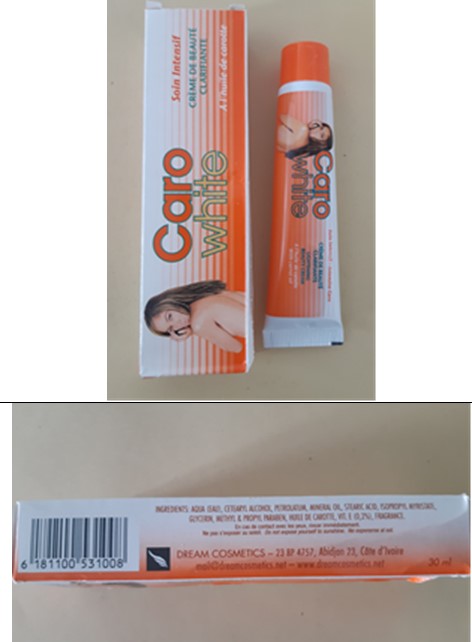 Official image of Skin cream/soap ; Dream Cosmetics ; Caro White published by OECD