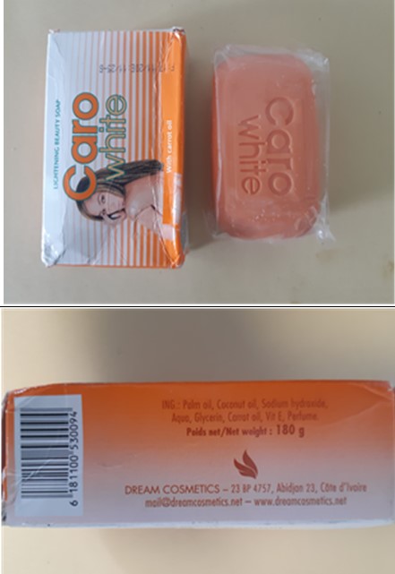 Official image of Skin cream/soap ; Dream Cosmetics ; Caro White published by OECD 2