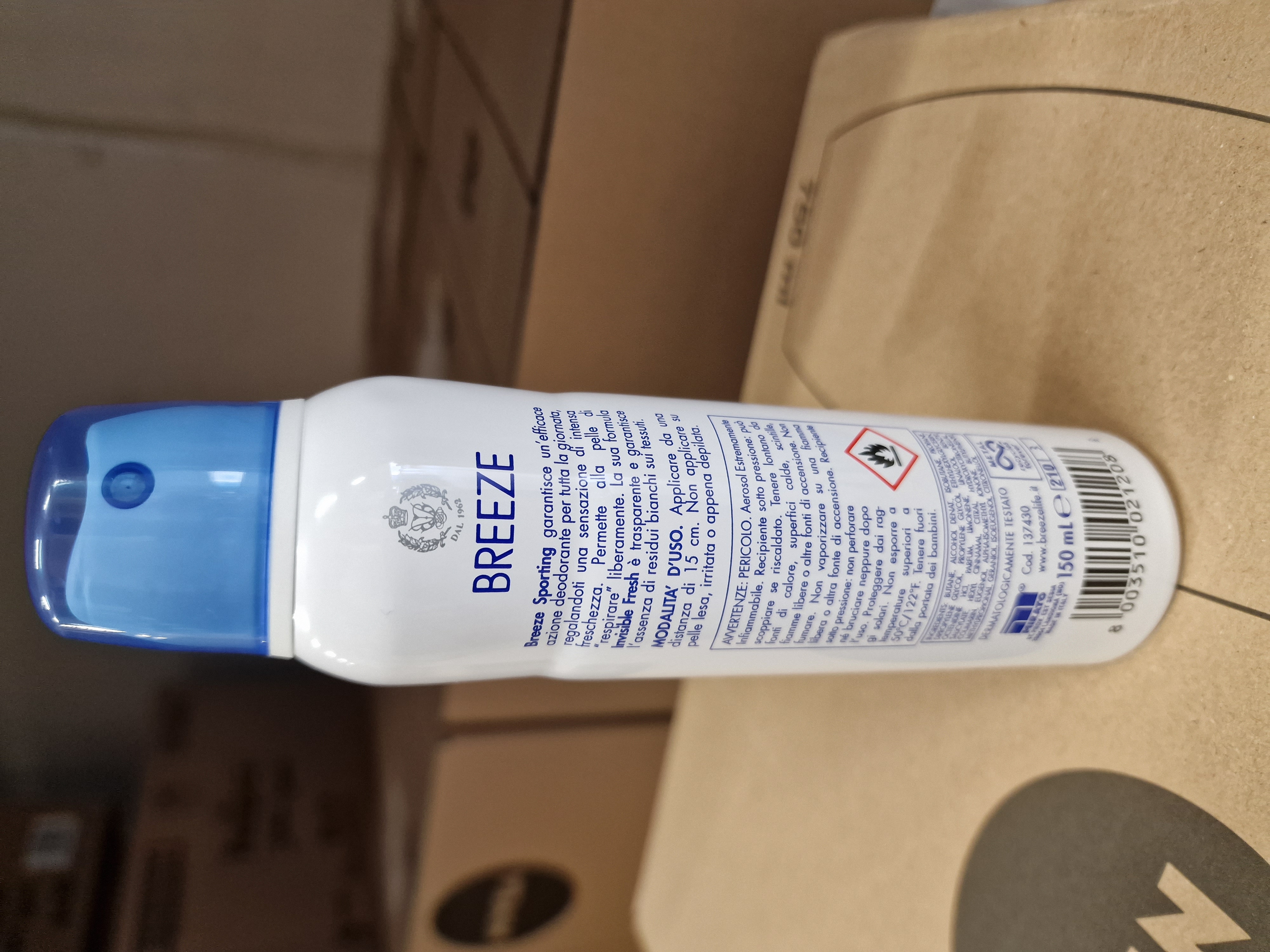 Official image of Deodorant spray ; Breeze ; BREEZE SPORTING published by OECD 2