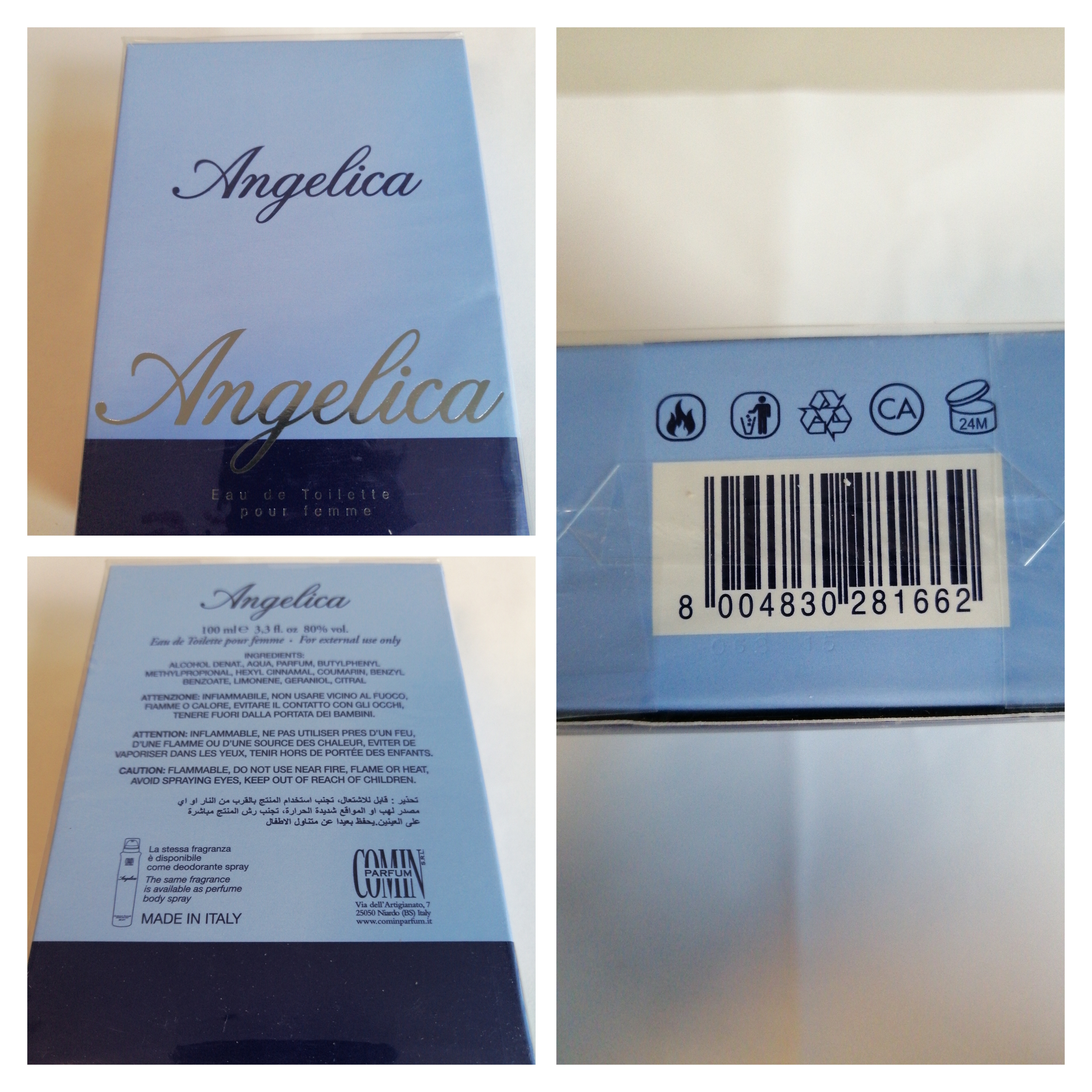 Official image of Eau de toilette ; Comin parfum ; ANGELICA published by OECD