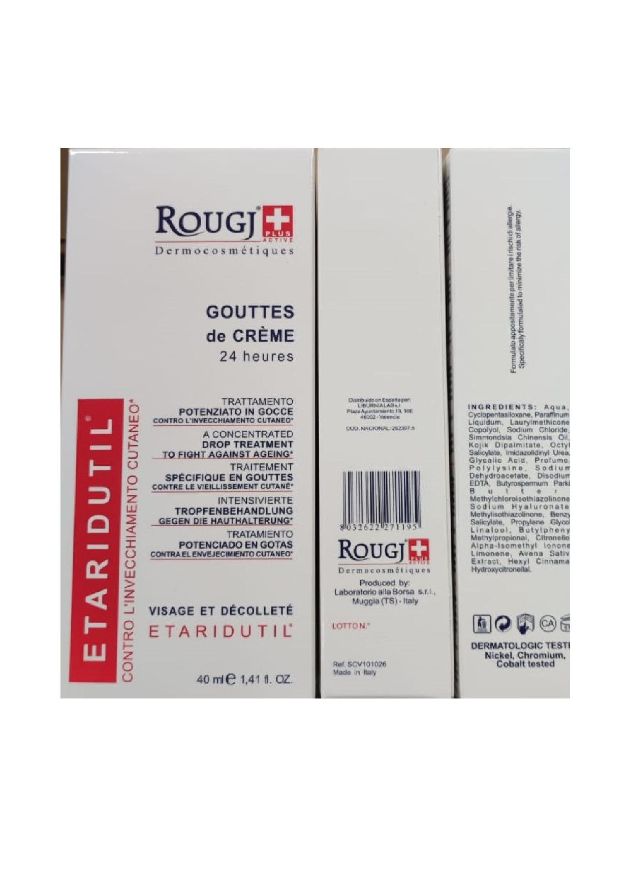 Official image of Skin treatment drops ; Rougj ; Rougj Plus Active Etaridutil crema gocce 24h published by OECD
