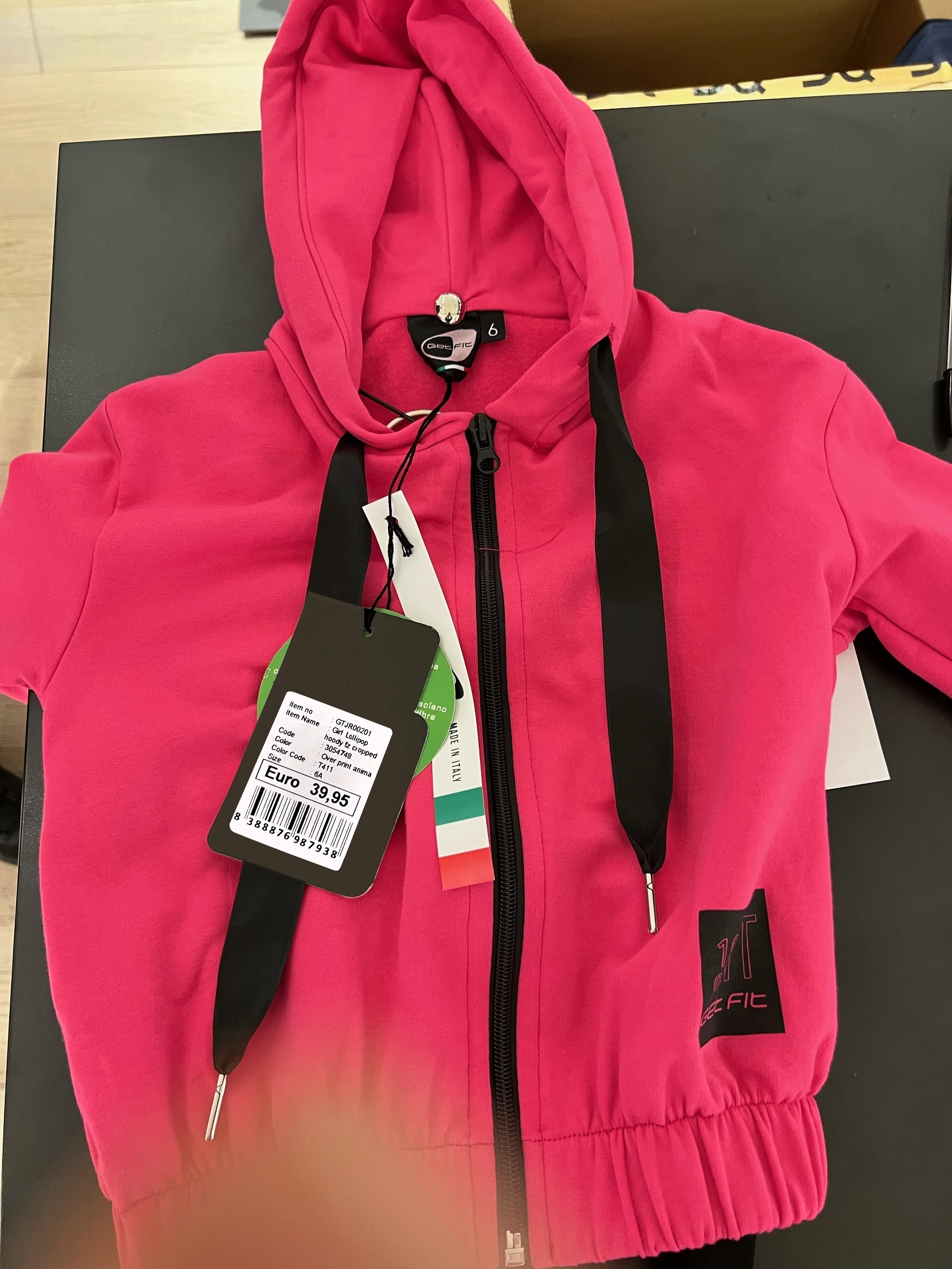 Official image of Children's hoodie ; GET FIT ; Girl Lollipop published by OECD