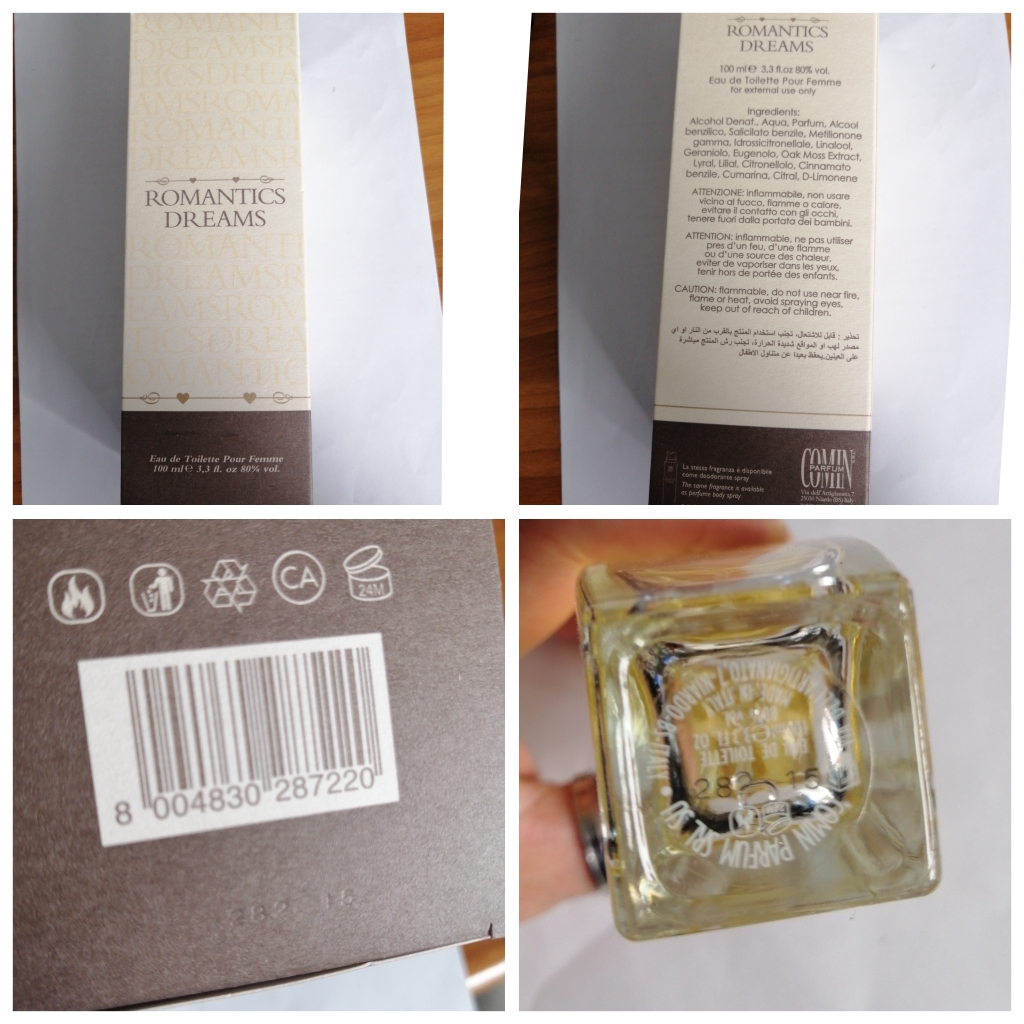 Official image of Eau de toilette ; Comin parfum ; ROMANTICS DREAMS published by OECD