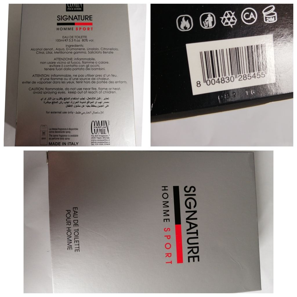 Official image of Eau de toilette ; Comin parfum ; SIGNATURE HOMME SPORT published by OECD