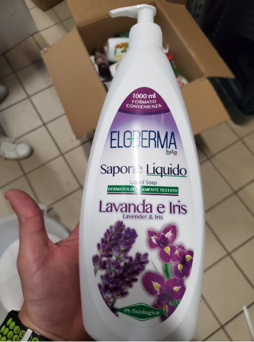 Official image of Liquid soap ; Eloderma Italia ; LAVANDA E IRIS published by OECD