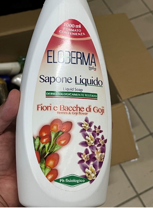 Official image of Liquid soap ; Eloderma Italia ; Fiori e bacche di Goji published by OECD
