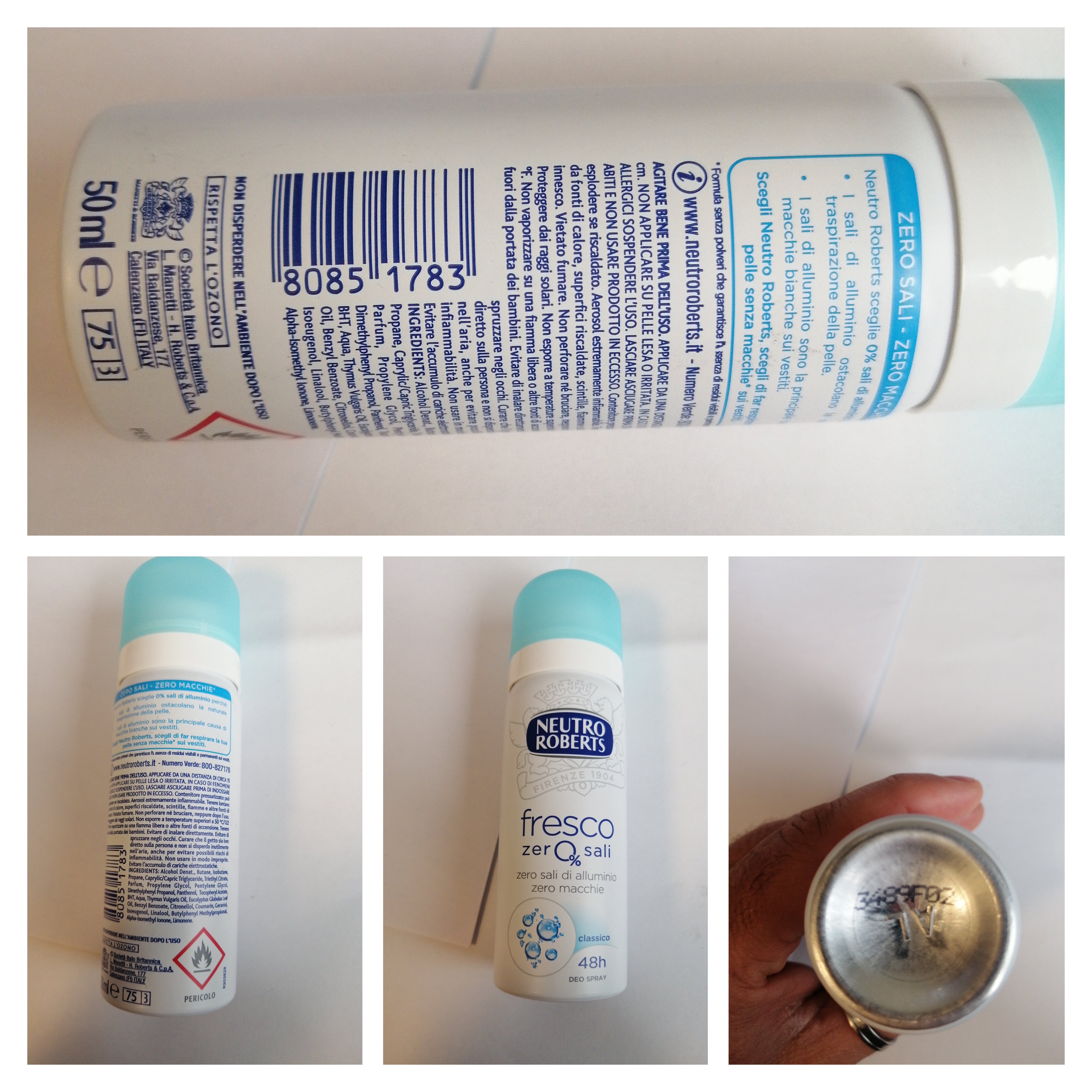 Official image of Deodorant spray ; Neutro Roberts ; FRESCO ZERO SALI published by OECD