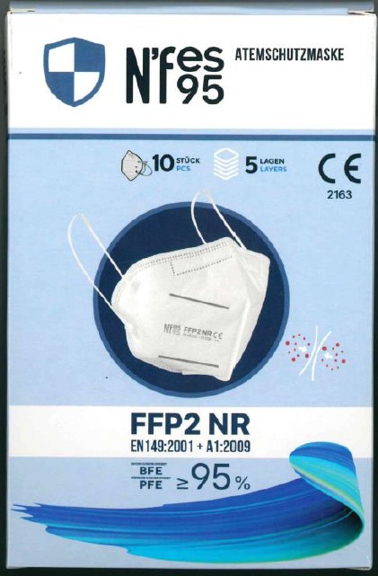 Official image of Particle filter mask ; nefes MASKE ; N'fes 95 ATEMSCHUTZMASKE published by OECD 3