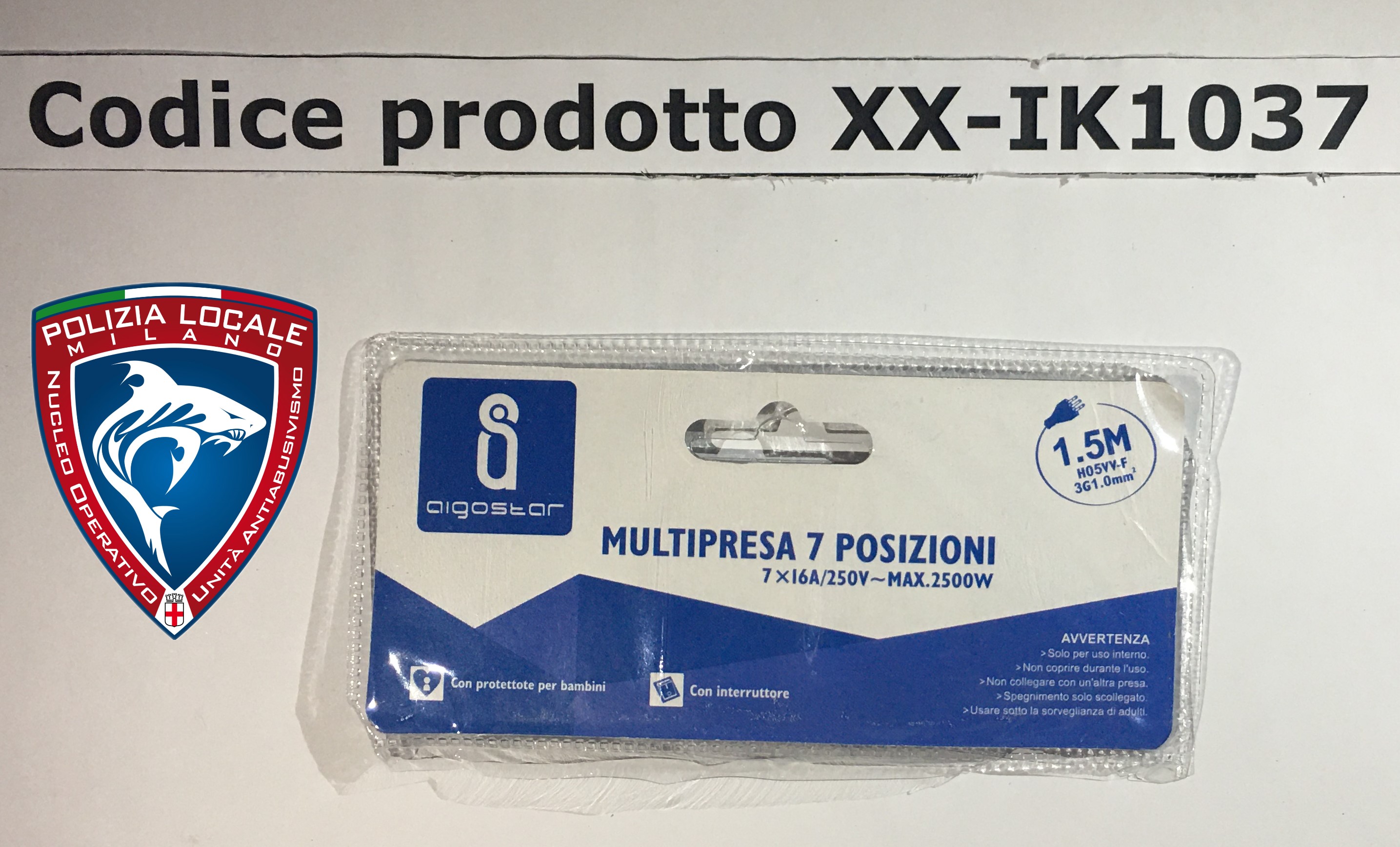 Official image of Extension lead ; AIGOSTAR ; MULTIPRESA 7 POSIZIONI published by OECD 2