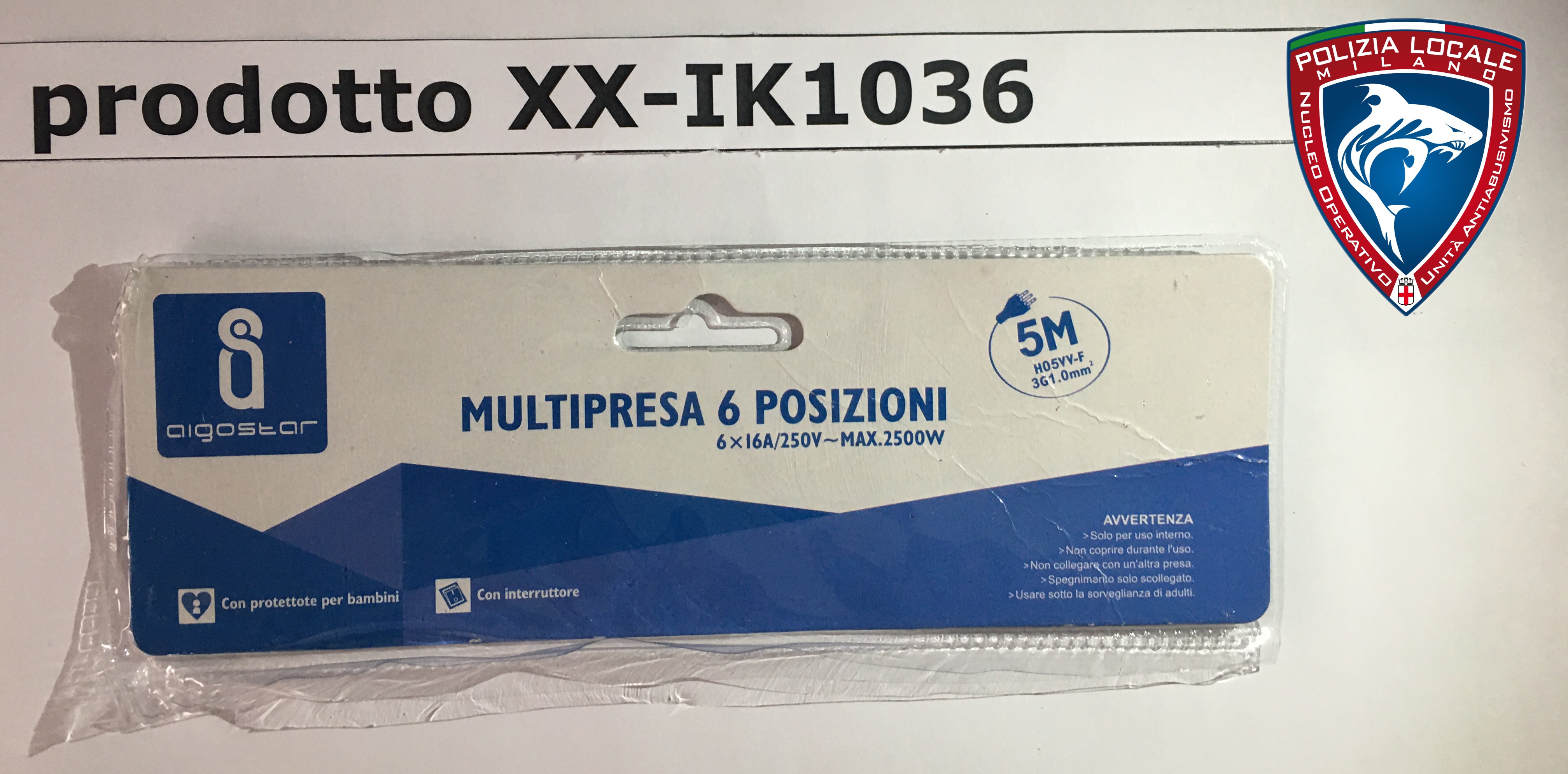 Official image of Extension lead ; AIGOSTAR ; MULTIPRESA 6 POSIZIONI published by OECD 2