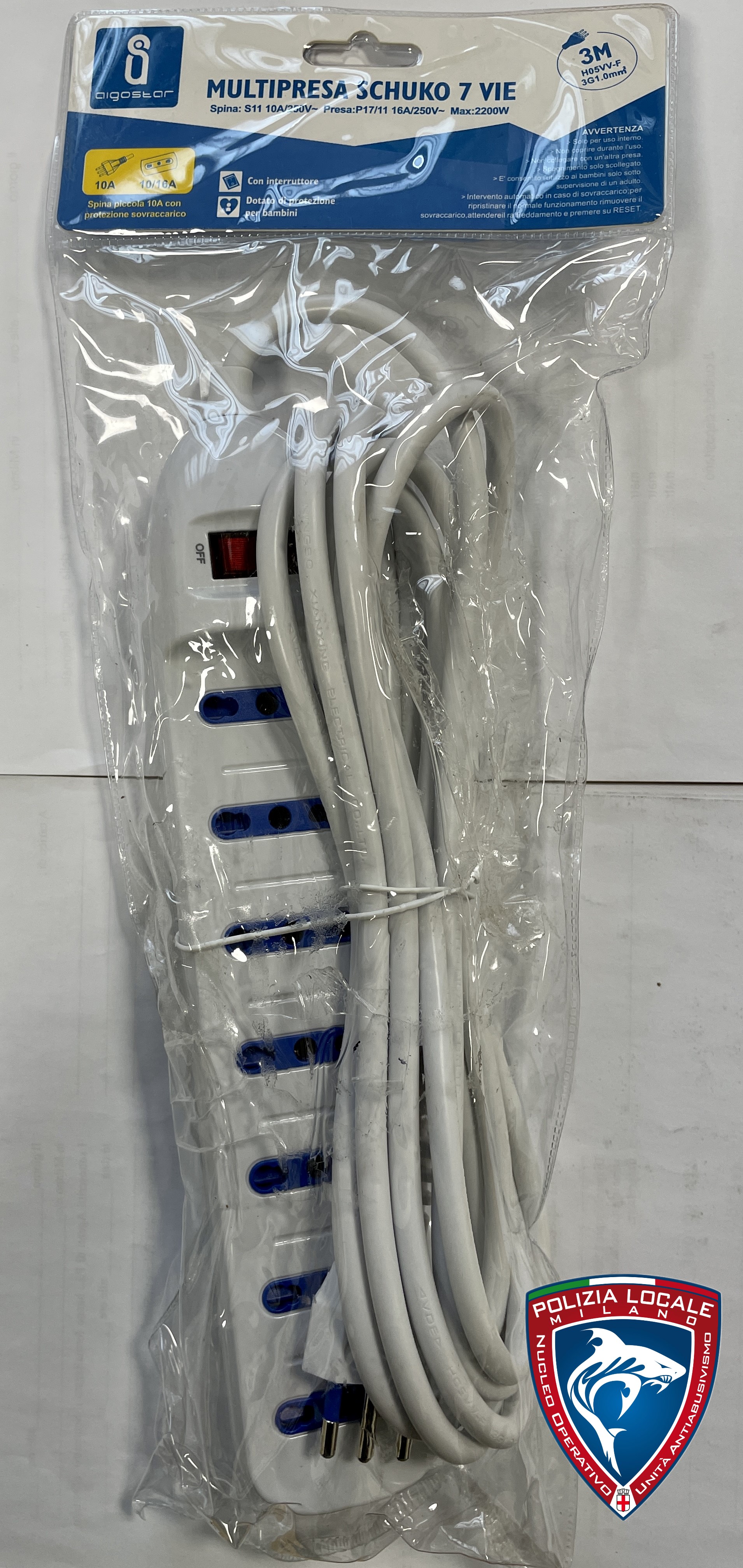 Official image of Extension lead ; AIGOSTAR ; MULTIPRESA SCHUKO 7 VIE published by OECD 2