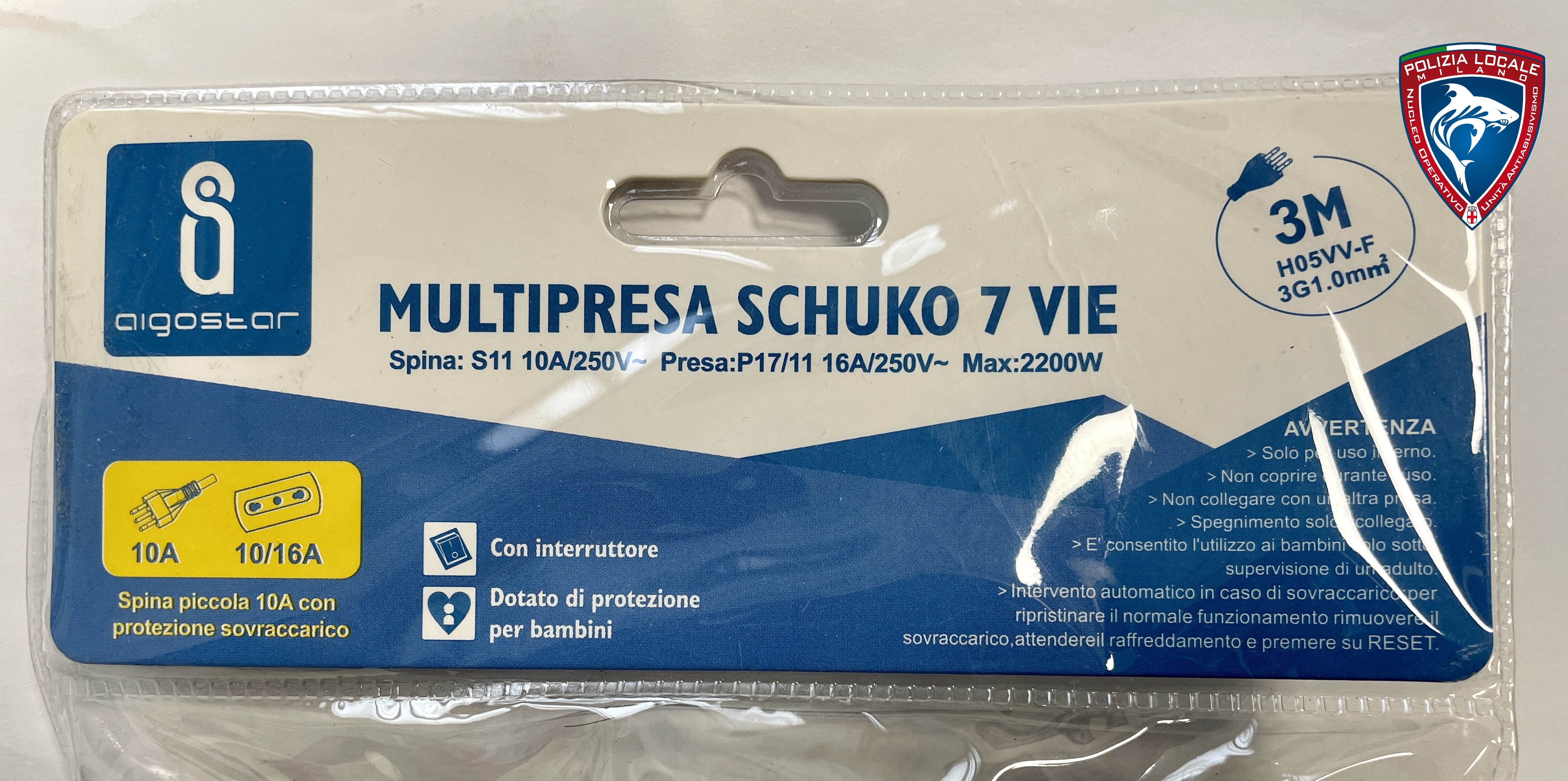 Official image of Extension lead ; AIGOSTAR ; MULTIPRESA SCHUKO 7 VIE published by OECD 3