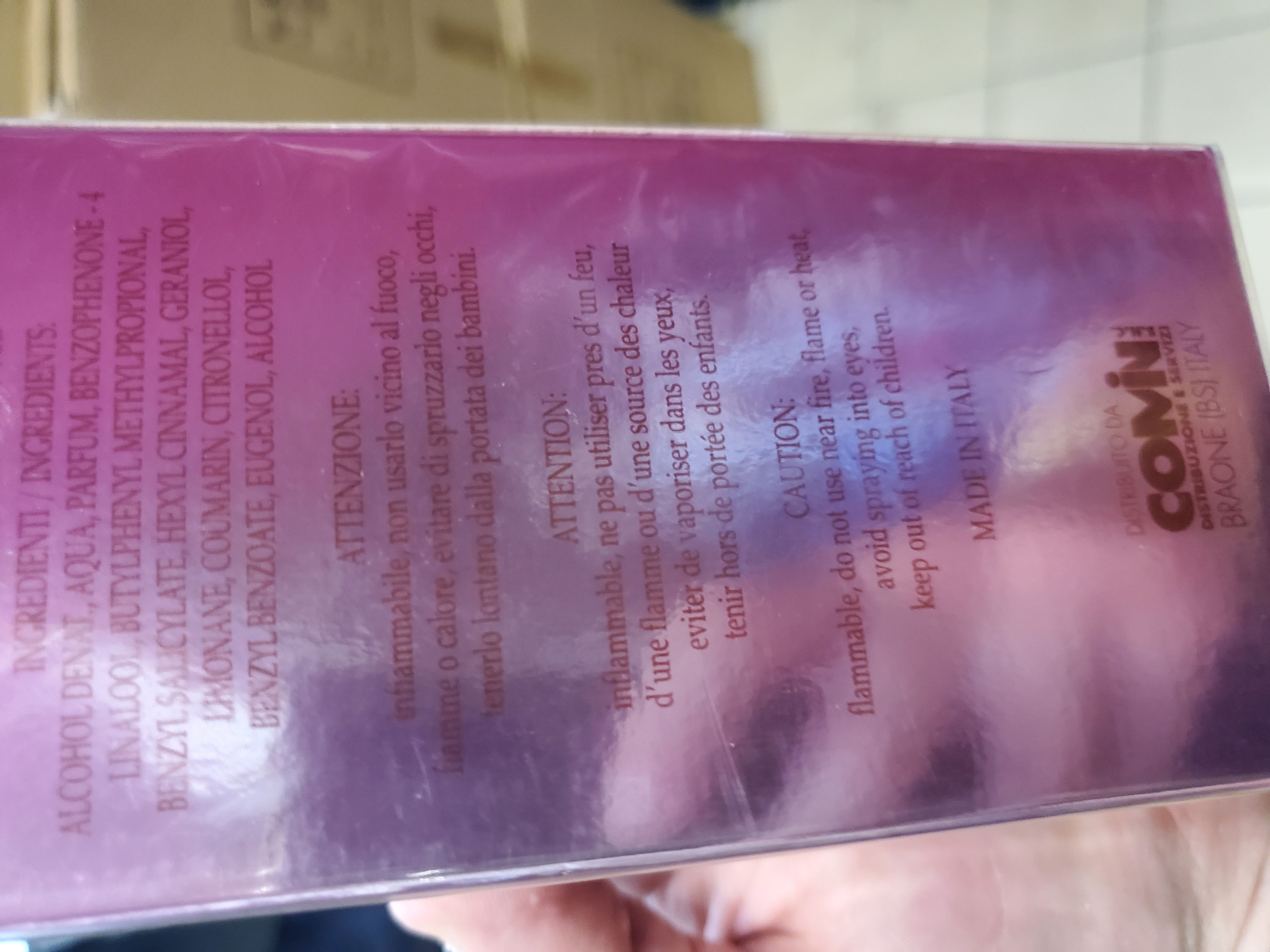 Official image of Eau de toilette ; Comin parfum ; Verità published by OECD 3