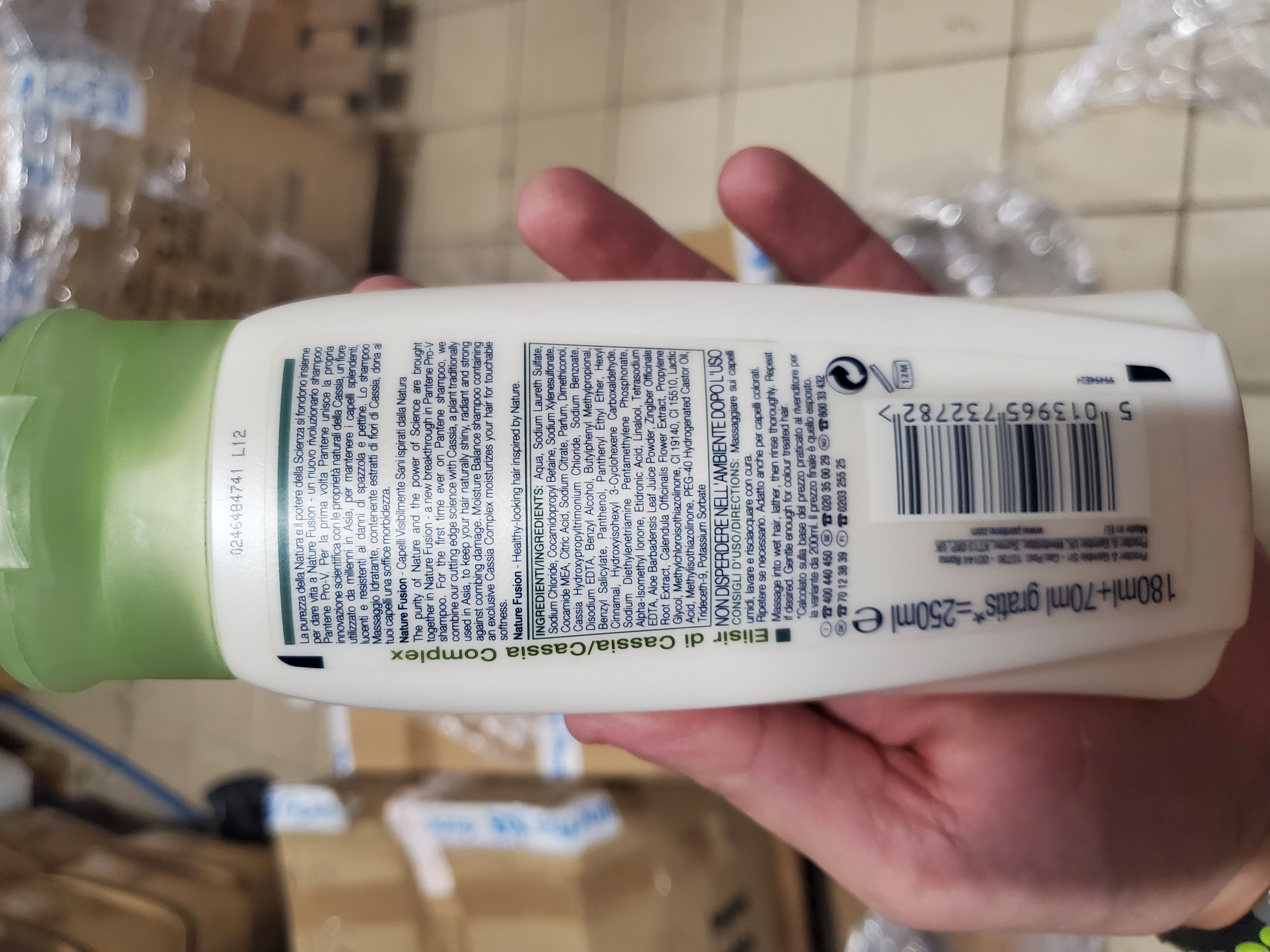 Official image of Shampoo ; PANTENE ; Nature fusion massaggio idratante published by OECD