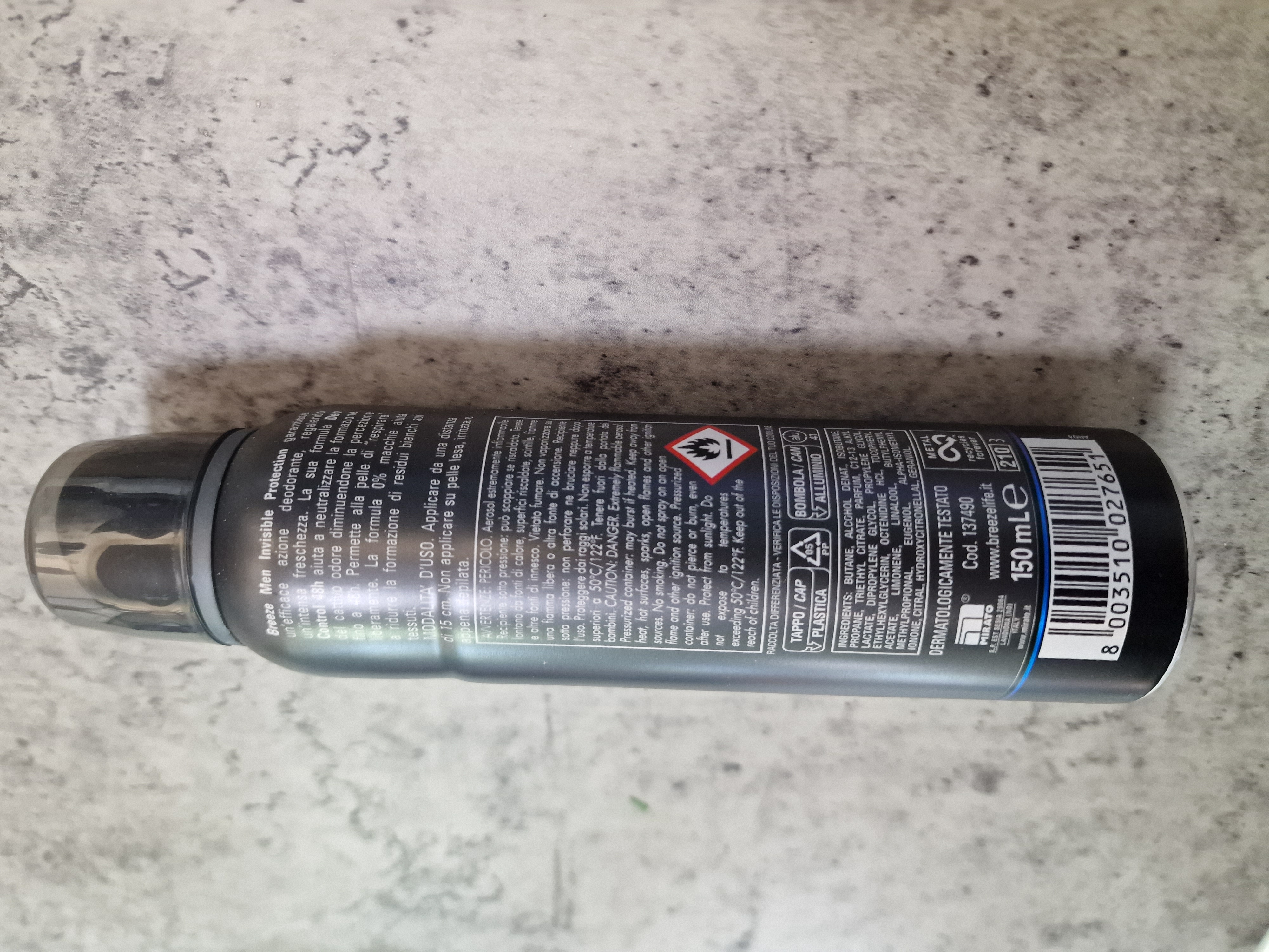 Official image of Deodorant spray ; Breeze man ; Breeze men - Invisible Protection published by OECD 2