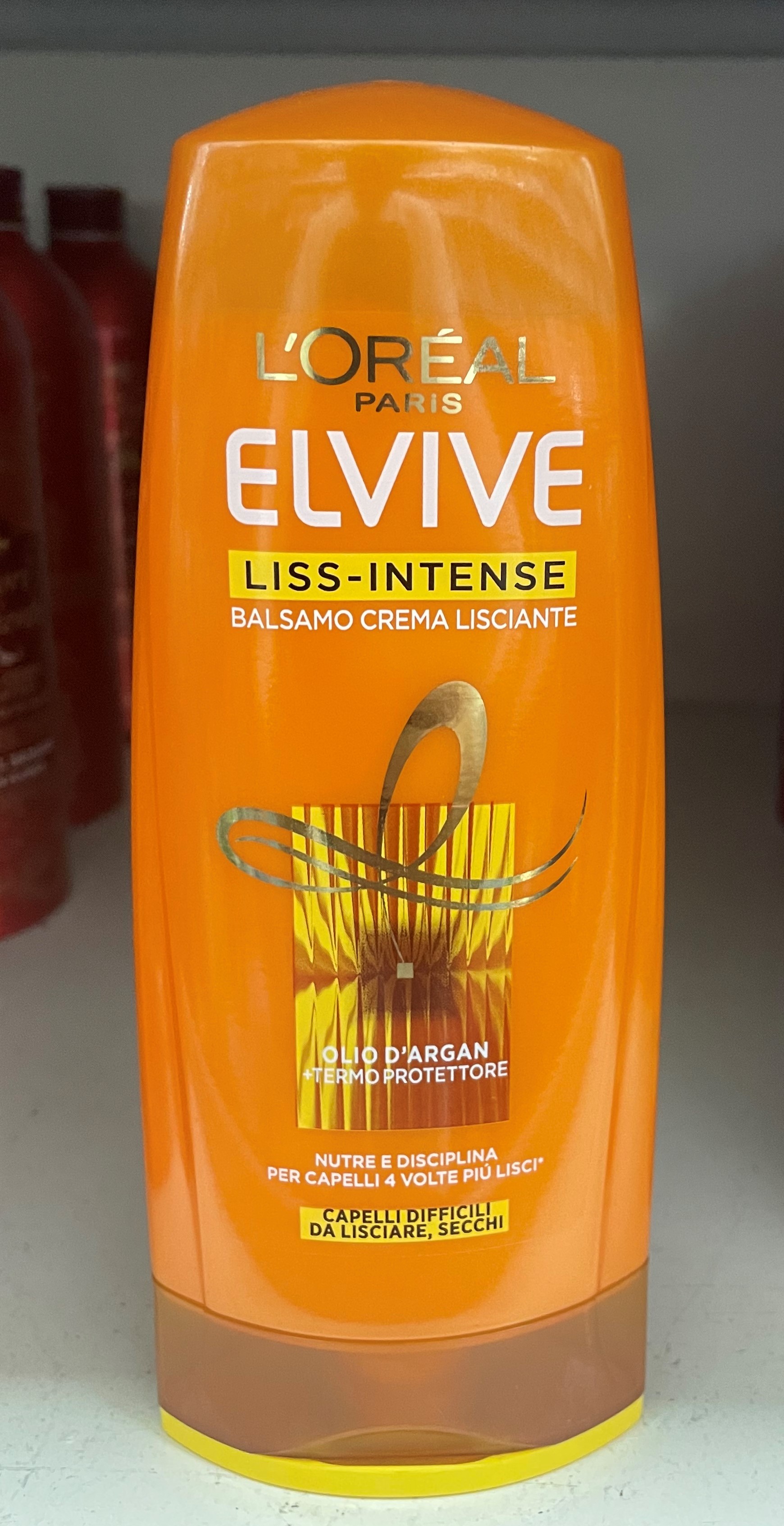 Official image of Hair conditioner ; L'OREAL ; Elvive Liss-Intense - Balsamo Crema Lisciante published by OECD