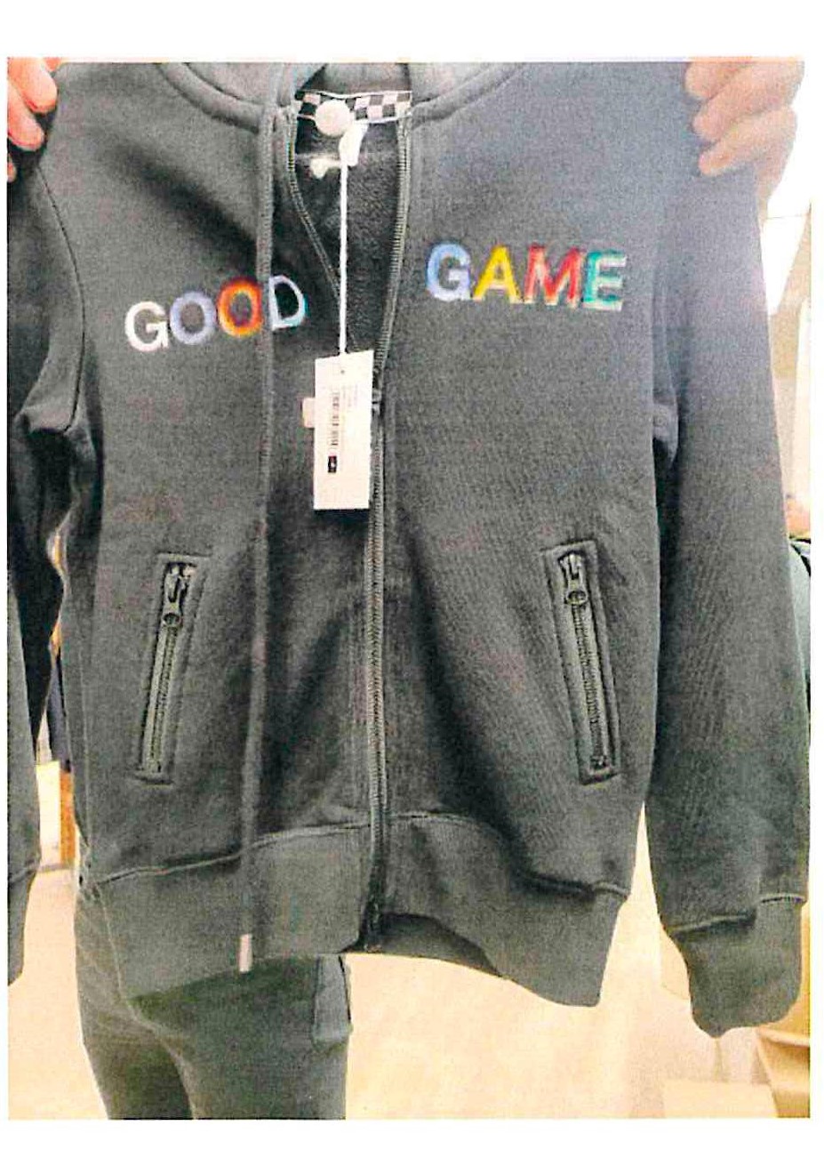 Official image of Children's hoodie ; SUN68 ; Good Game published by OECD 3