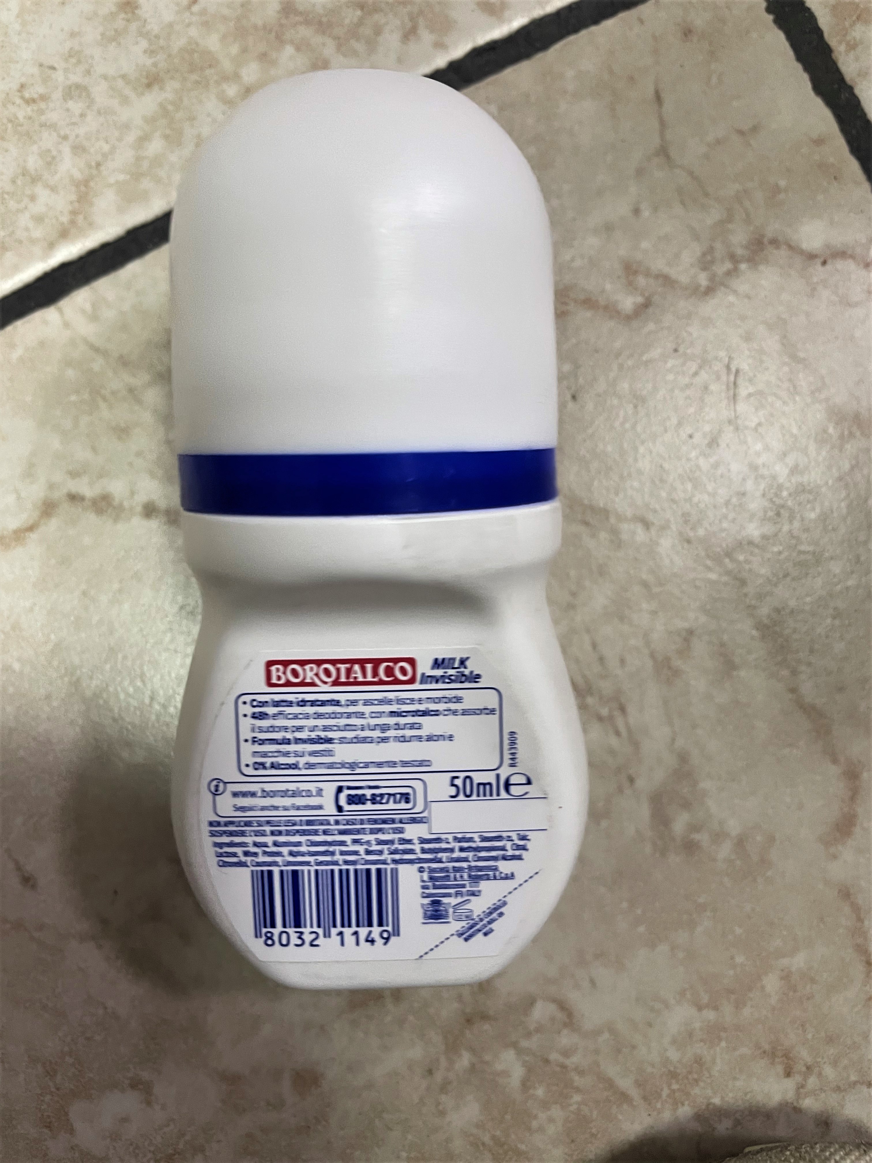 Official image of Deodorant ; BOROTALCO ; Deo Roll On - Invisible Milk published by OECD 2