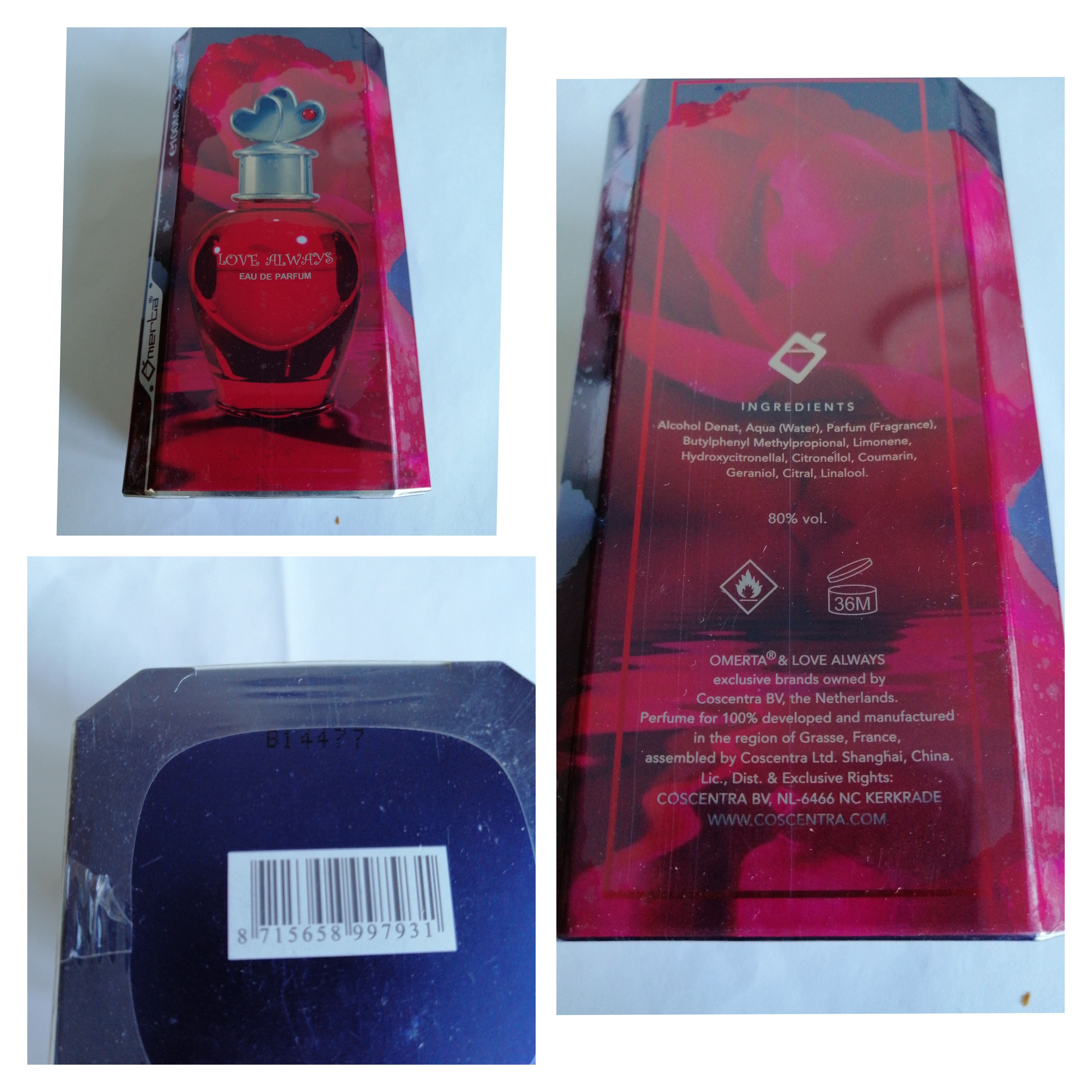 Official image of Perfume ; OMERTA® & LOVE ALWAYS ; LOVE ALWAYS published by OECD