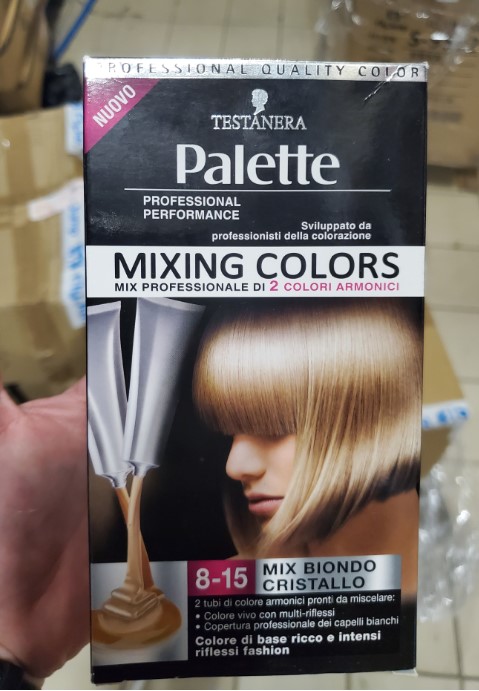 Official image of Hair dye ; TESTANERA ; Palette professional mixing colors published by OECD 6