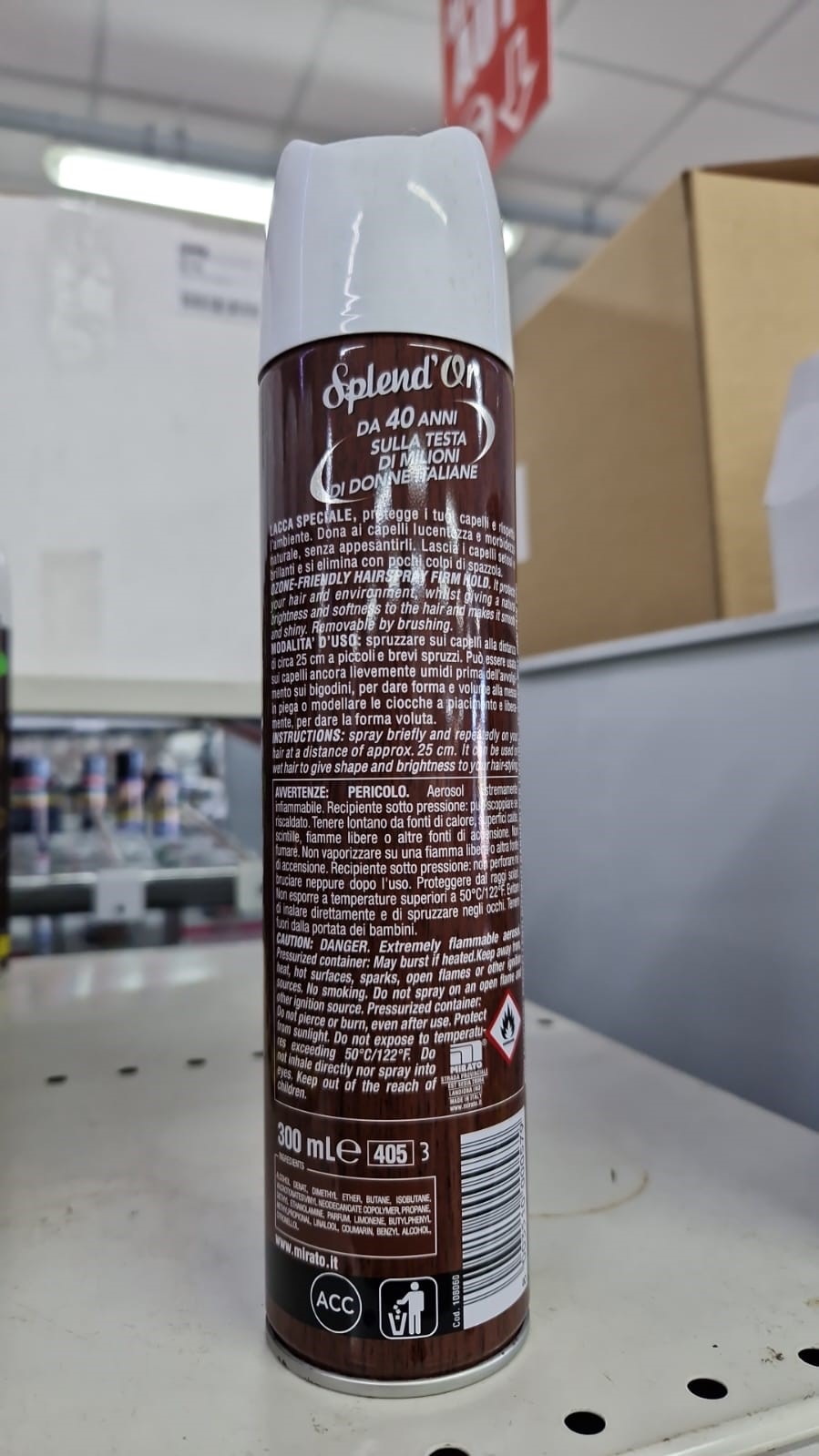 Official image of Hair spray ; Splend'or ; Splend'or published by OECD