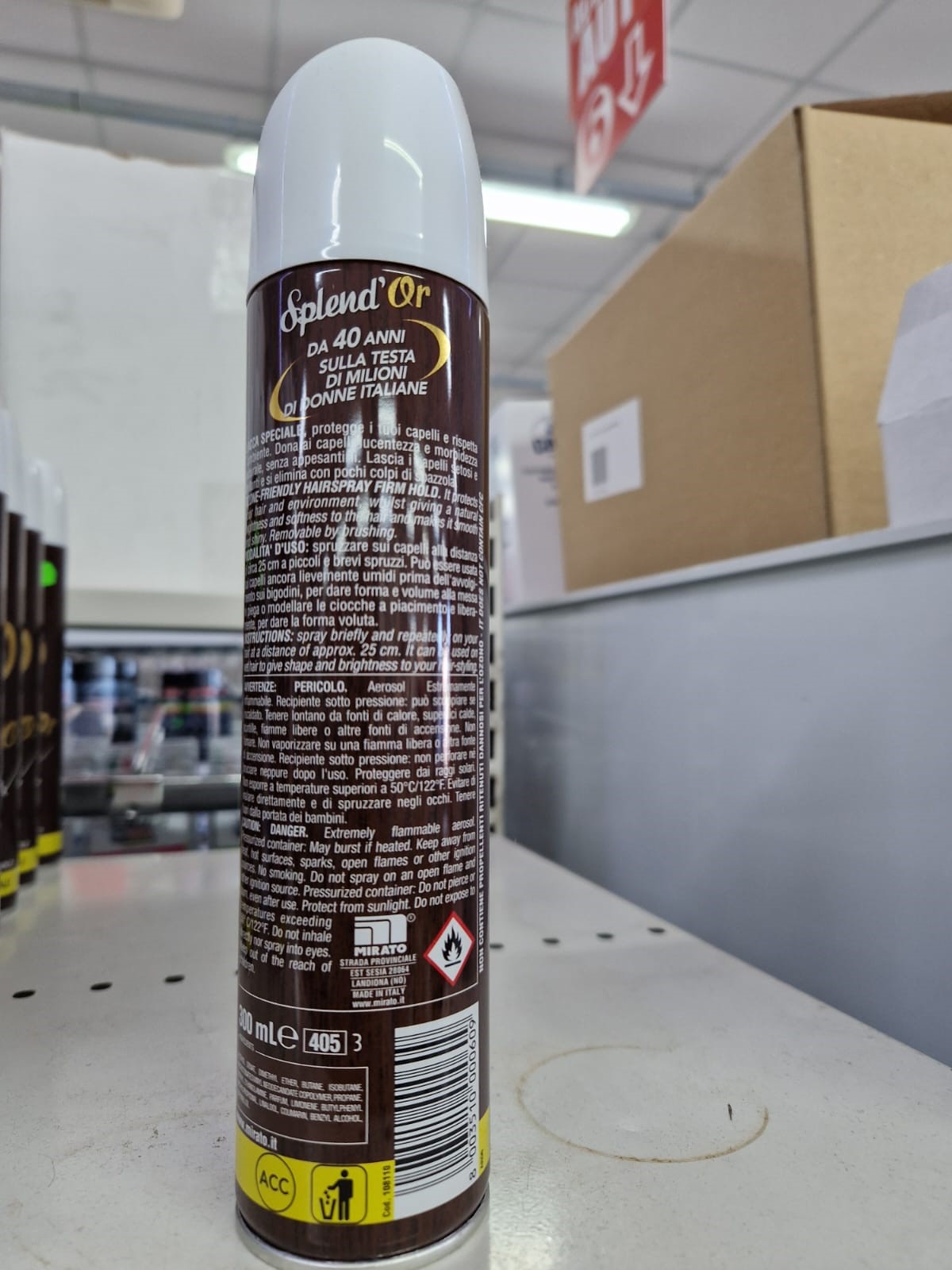 Official image of Hair spray ; Splend'or ; Splend'or published by OECD 2