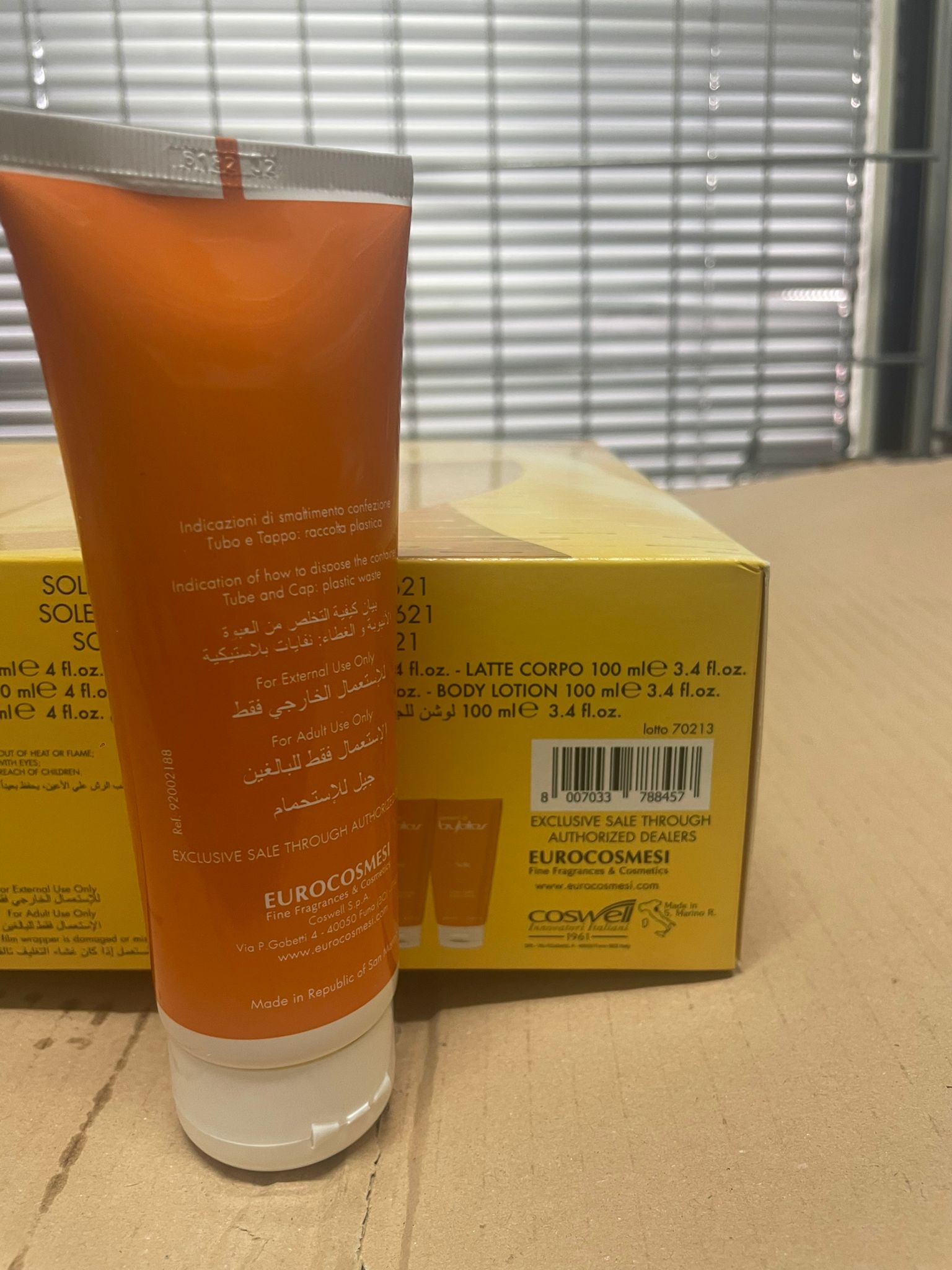 Official image of Body milk ; Byblos ; Sole published by OECD