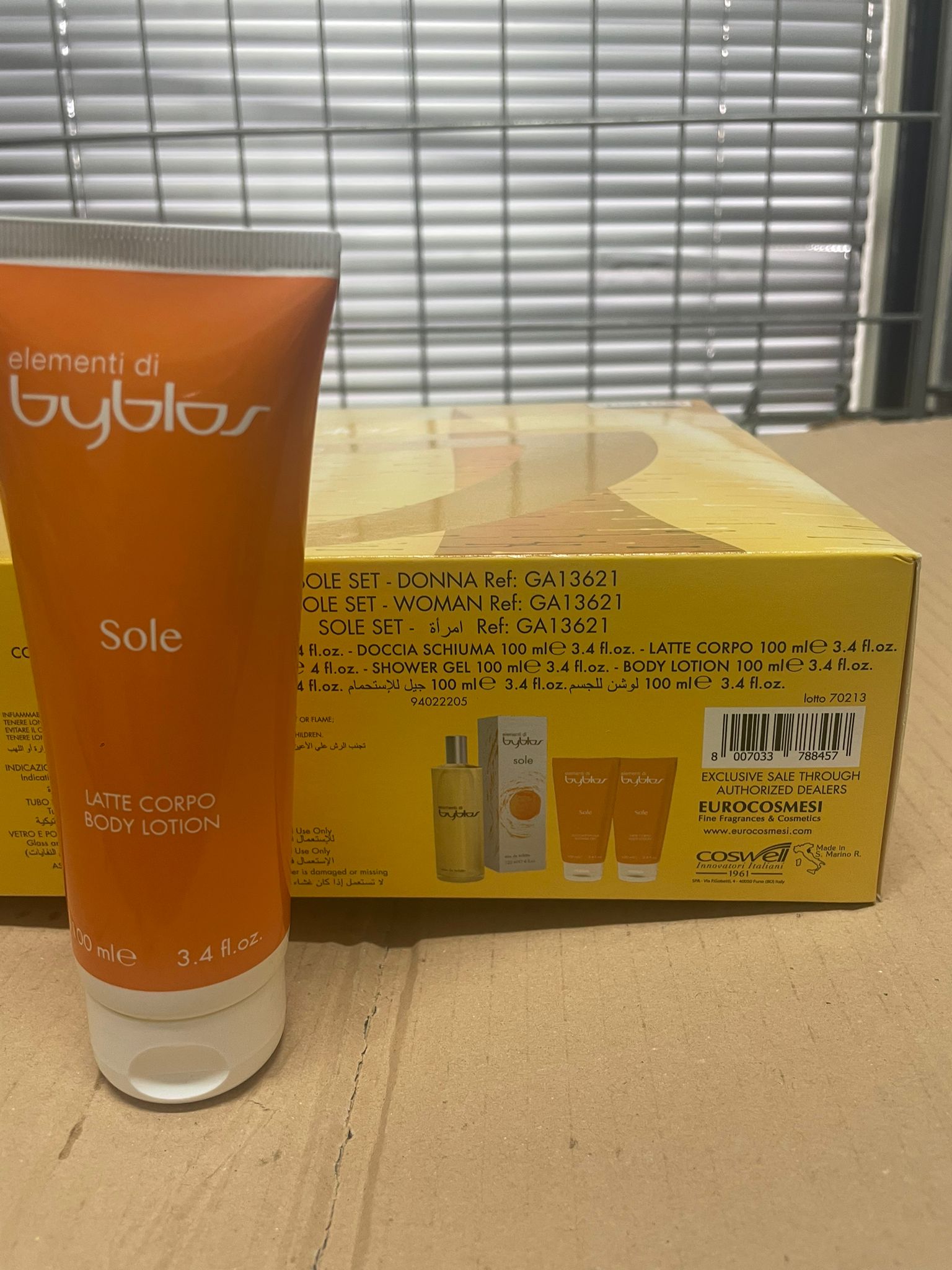 Official image of Body milk ; Byblos ; Sole published by OECD 2