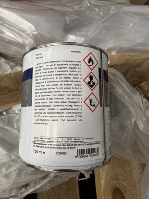 Official image of Varnish ; BOERO ; Smalto ferromicaceo ad effetto antichizzante , published by OECD 4