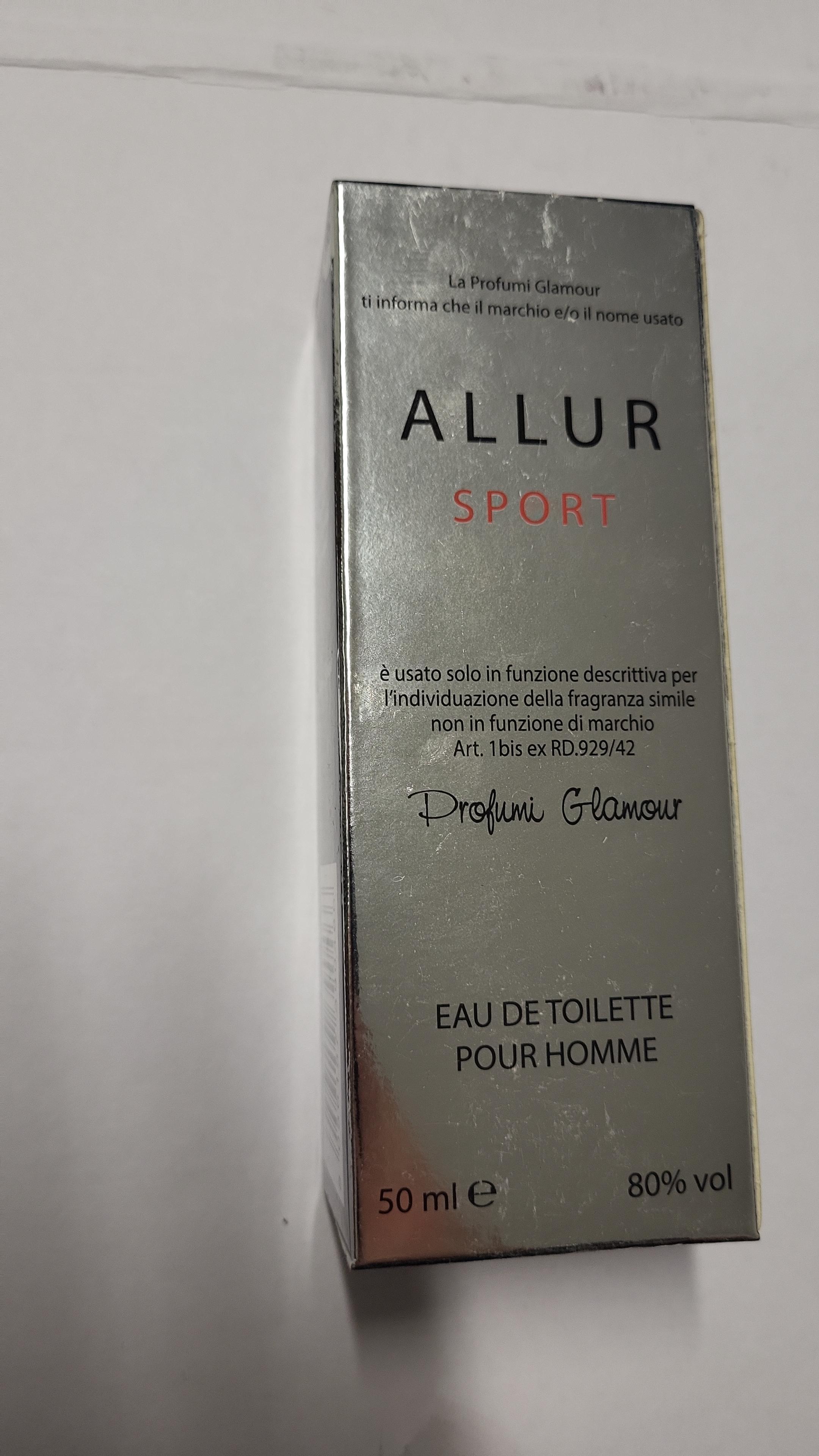 Official image of Eau de toilette ; profumi Glamour ; Allur sport published by OECD