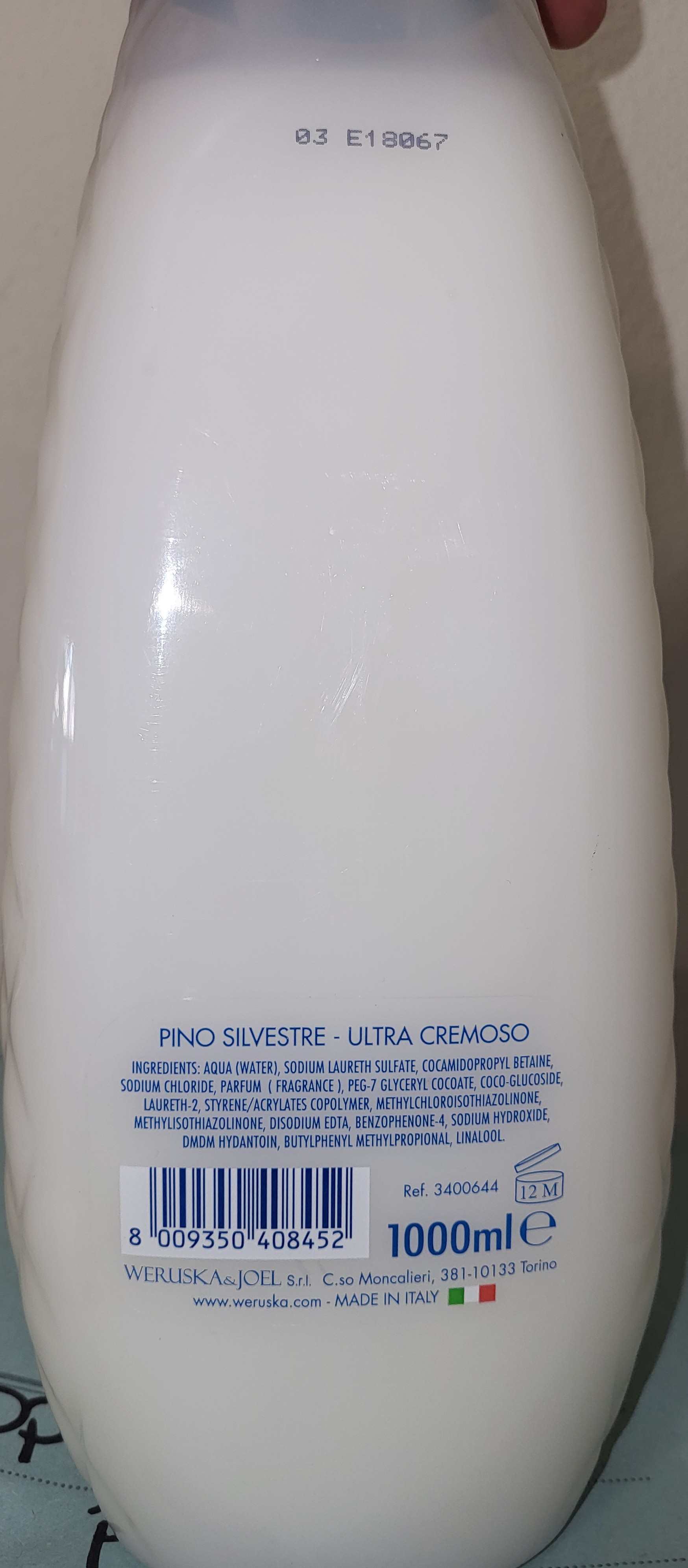 Official image of Bath foam ; Pino Silvestre ; Ultra cremoso bagno schiuma published by OECD 3