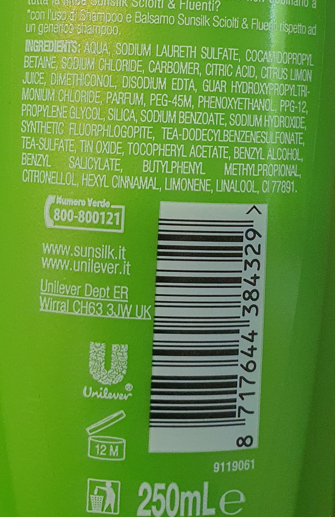 Official image of Shampoo ; Sunsilk ; Shampoo capelli published by OECD 3