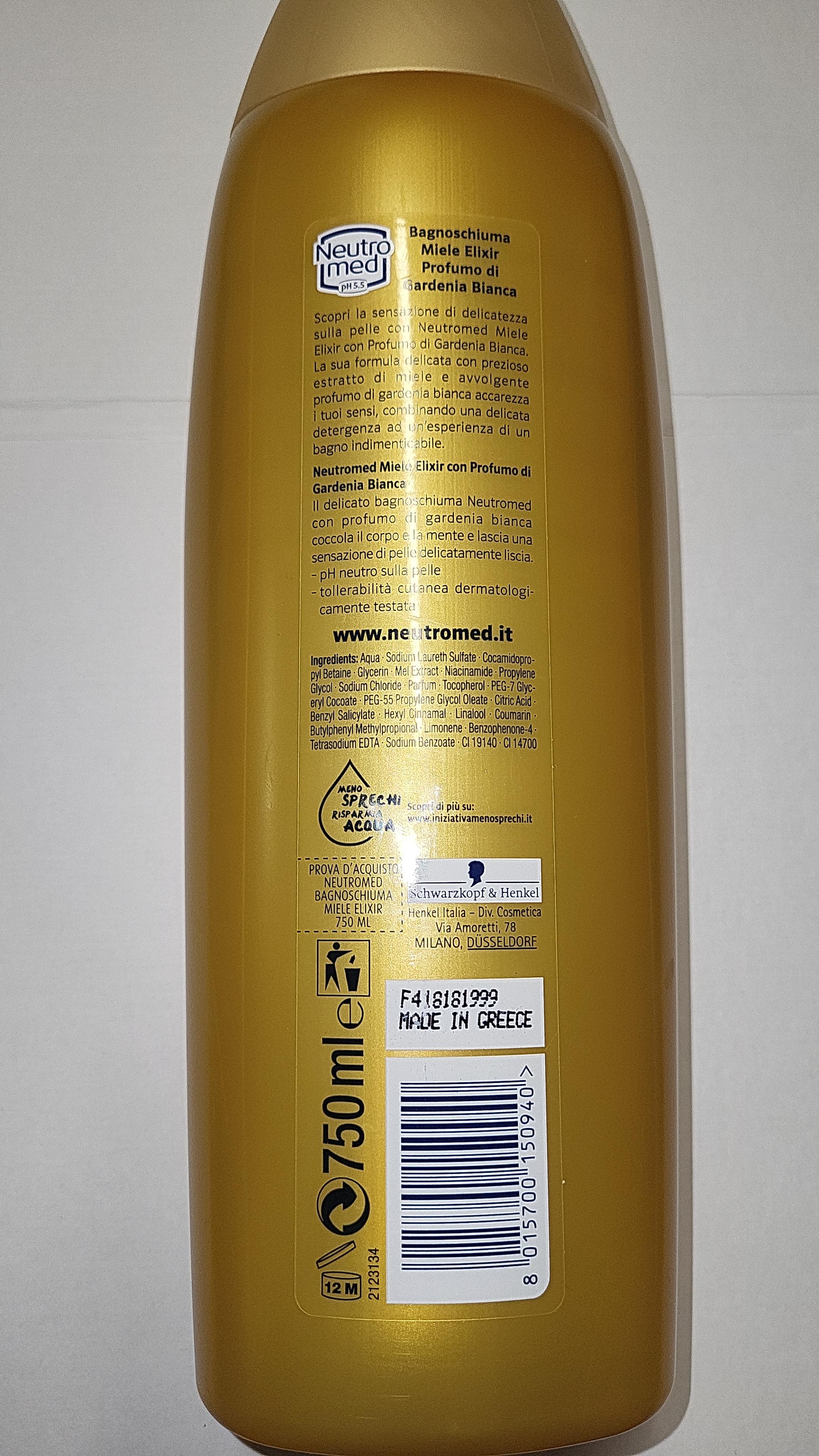 Official image of Bath foam ; Neutromed ; Magic oil published by OECD 6