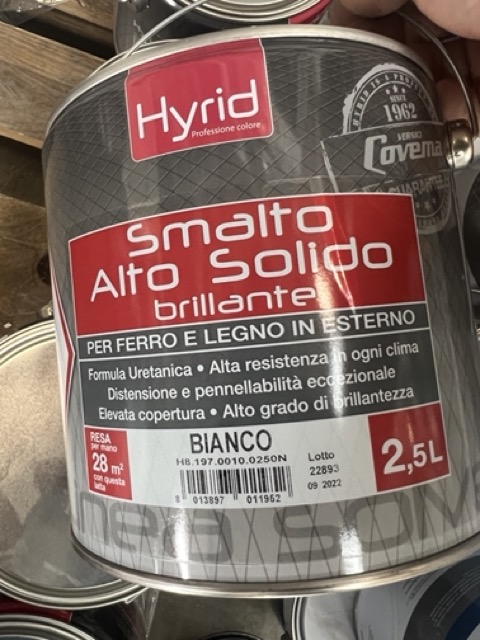 Official image of Varnish ; COVEMA ; HYRID SMALTO ALTO SOLIDO SATINATO, 2)HYRID SMALTO ALTO SOLIDO BRILLANTE, 3)PY4 SMALTO GRANA GROSSA published by OECD 5