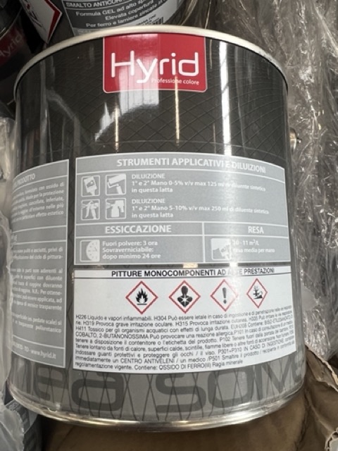 Official image of Varnish ; COVEMA ; HYRID SMALTO ALTO SOLIDO SATINATO, 2)HYRID SMALTO ALTO SOLIDO BRILLANTE, 3)PY4 SMALTO GRANA GROSSA published by OECD 9