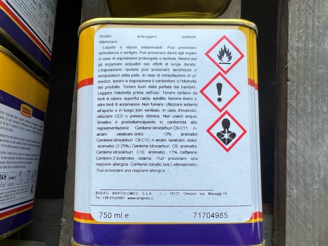 Official image of Varnish ; BRIGNOLA ; Brignola Brigel Smalto antiruggine published by OECD 2