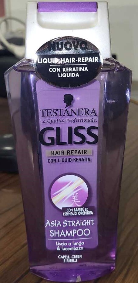 Official image of Shampoo ; TESTANERA ; Gliss Hair repair con Keratina liquida published by OECD 2