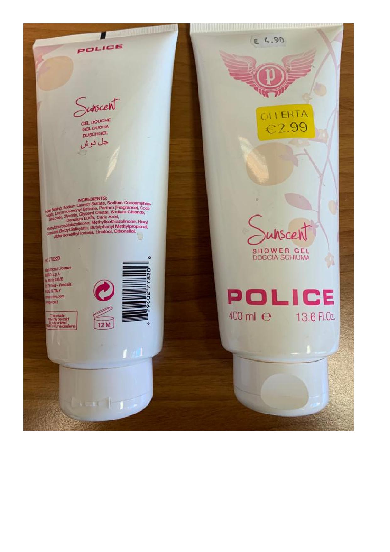 Official image of Shower foam ; Police ; Sunscent published by OECD