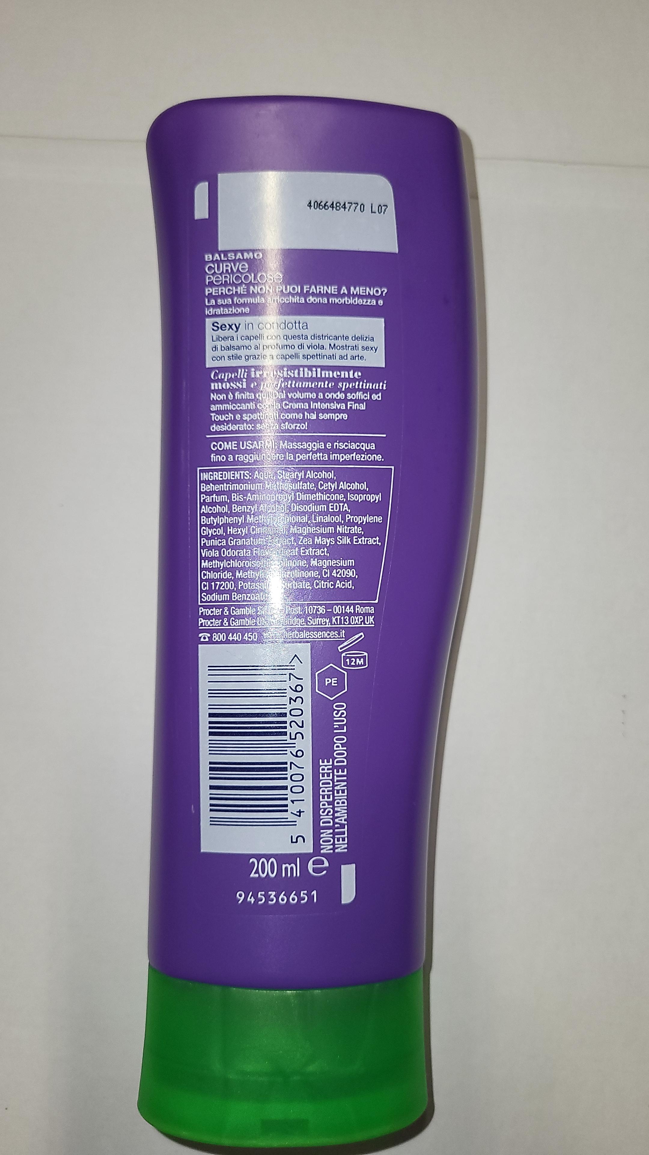 Official image of Hair conditioner ; Herbal essences ; Curve pericolose published by OECD 2