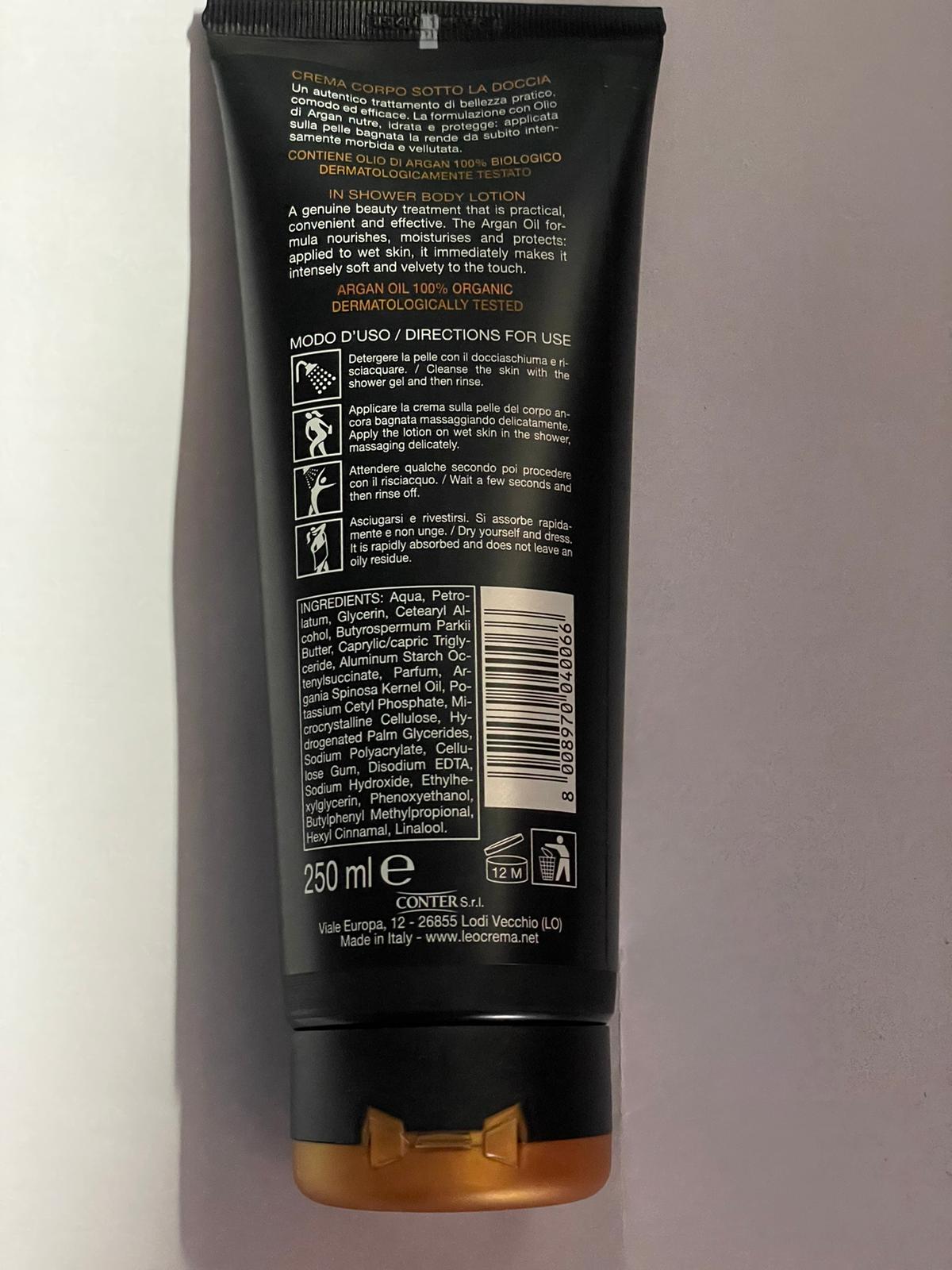 Official image of Body lotion ; Leocrema ; Crema Corpo setificante published by OECD 2