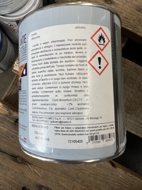 Official image of Varnish ; BOERO ; Smalto brillante published by OECD 2