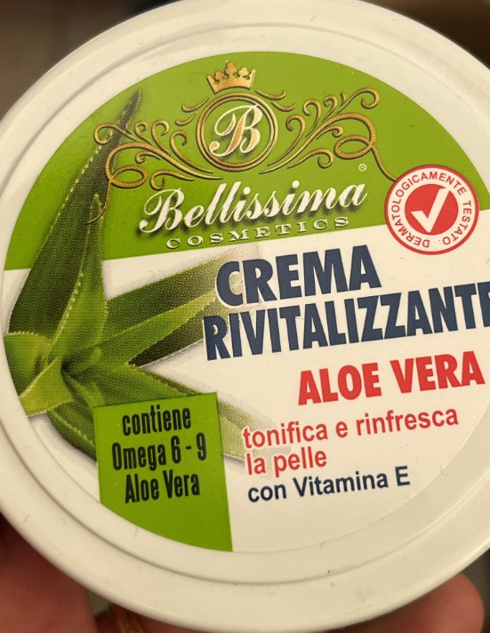 Official image of Moisturising cream ; Bellissima Cosmetics ; Crema rivitalizzante Aloe Vera published by OECD