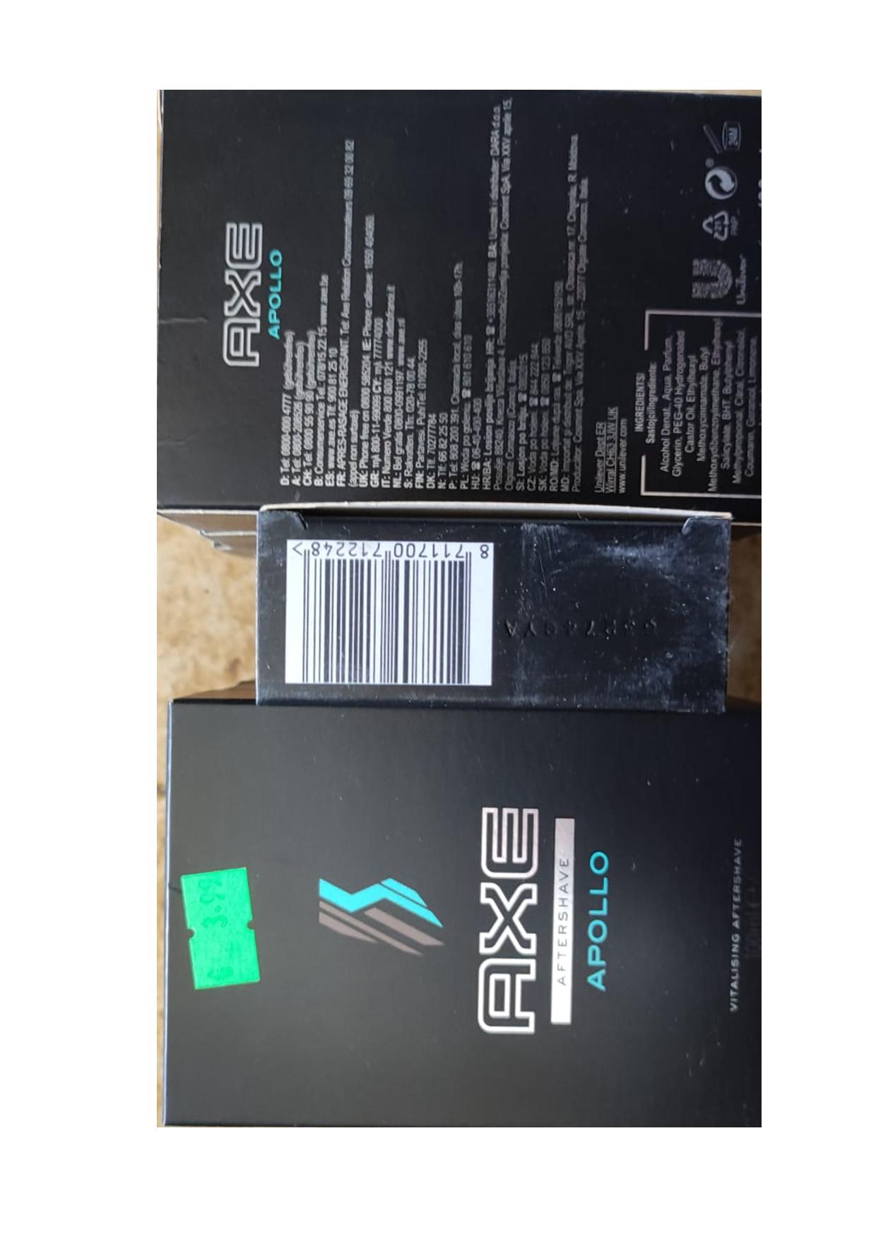 Official image of Aftershave ; Axe ; Dopobarba Apollo published by OECD