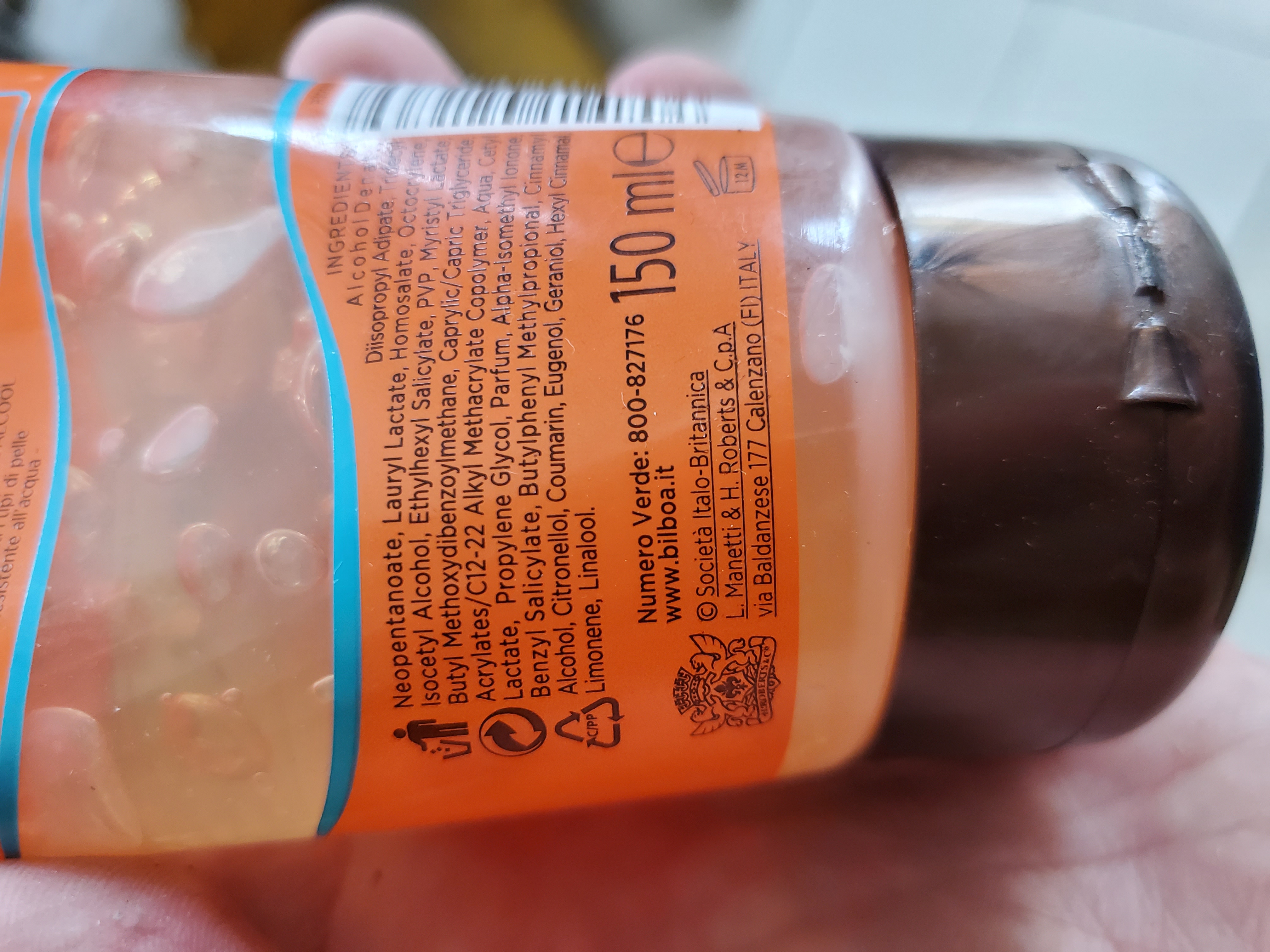 Official image of Sunscreen gel ; BILBOA ; Invisible Gel solare published by OECD 3