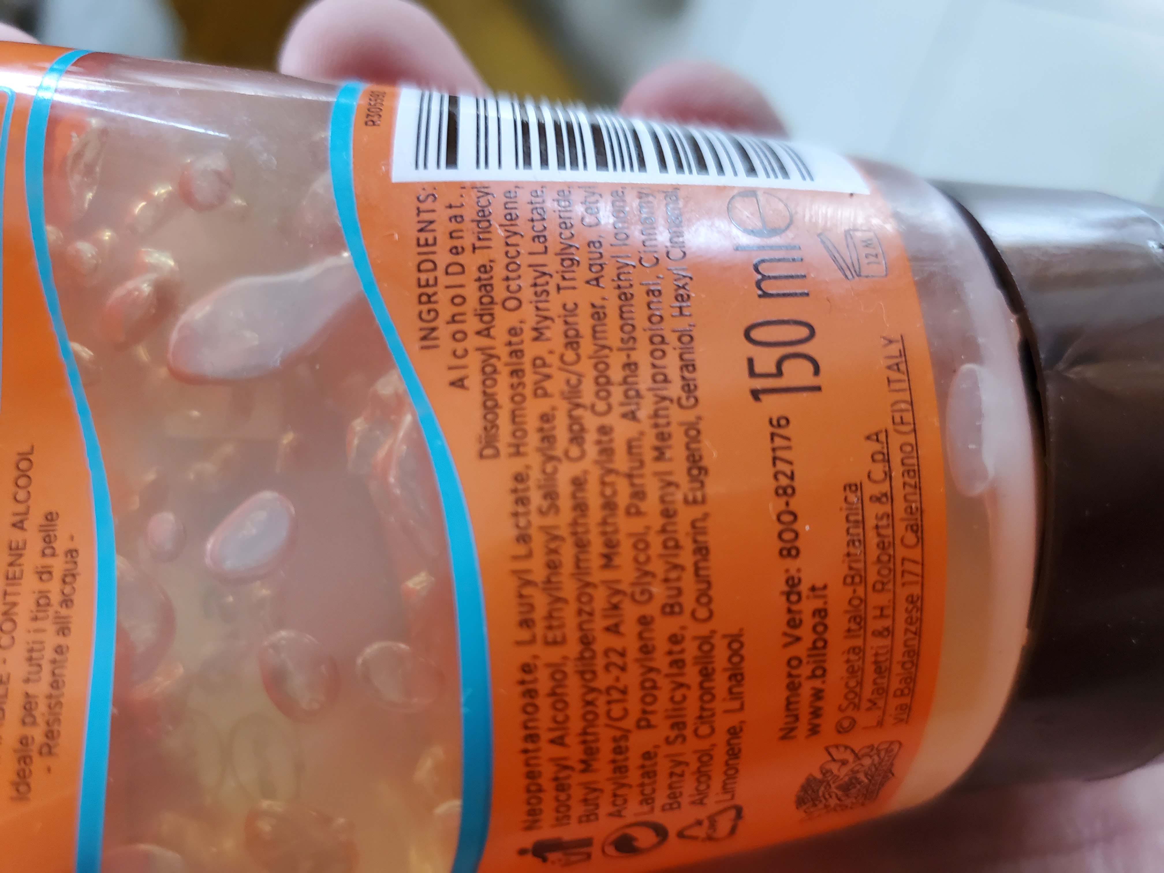 Official image of Sunscreen gel ; BILBOA ; Invisible Gel solare published by OECD 4