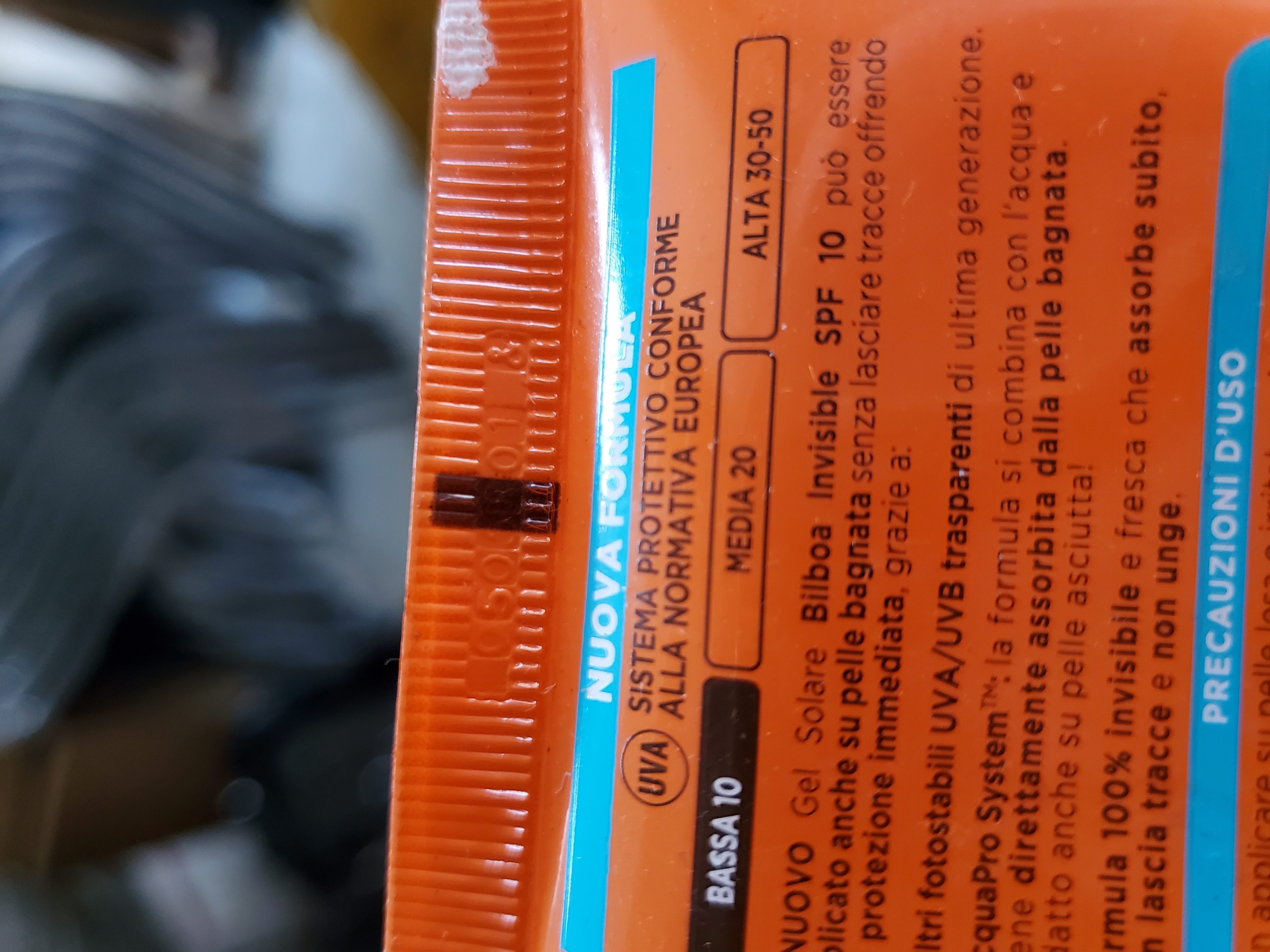 Official image of Sunscreen gel ; BILBOA ; Invisible Gel solare published by OECD 6